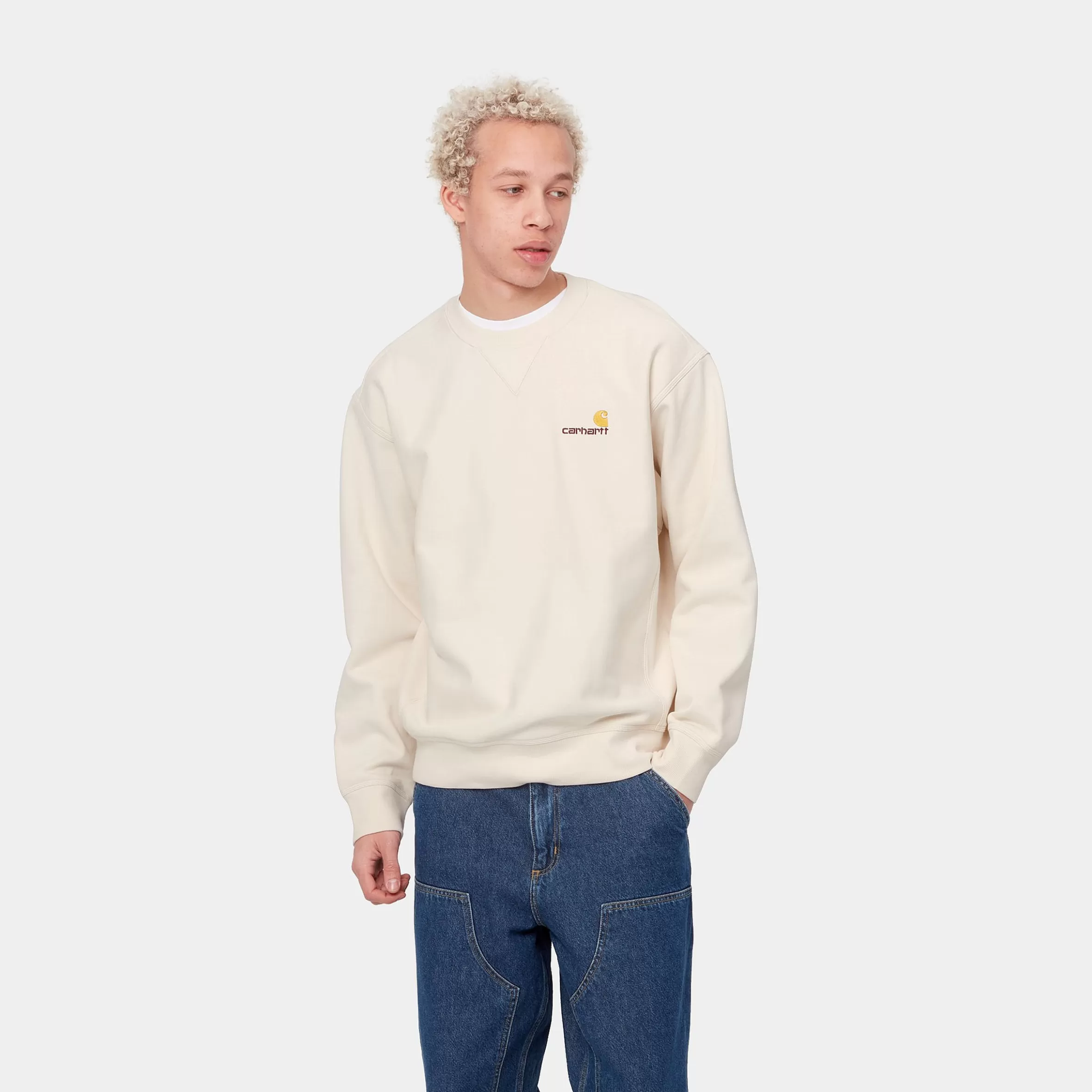 Carhartt WIP Sweats>American Script Sweatshirt Natural