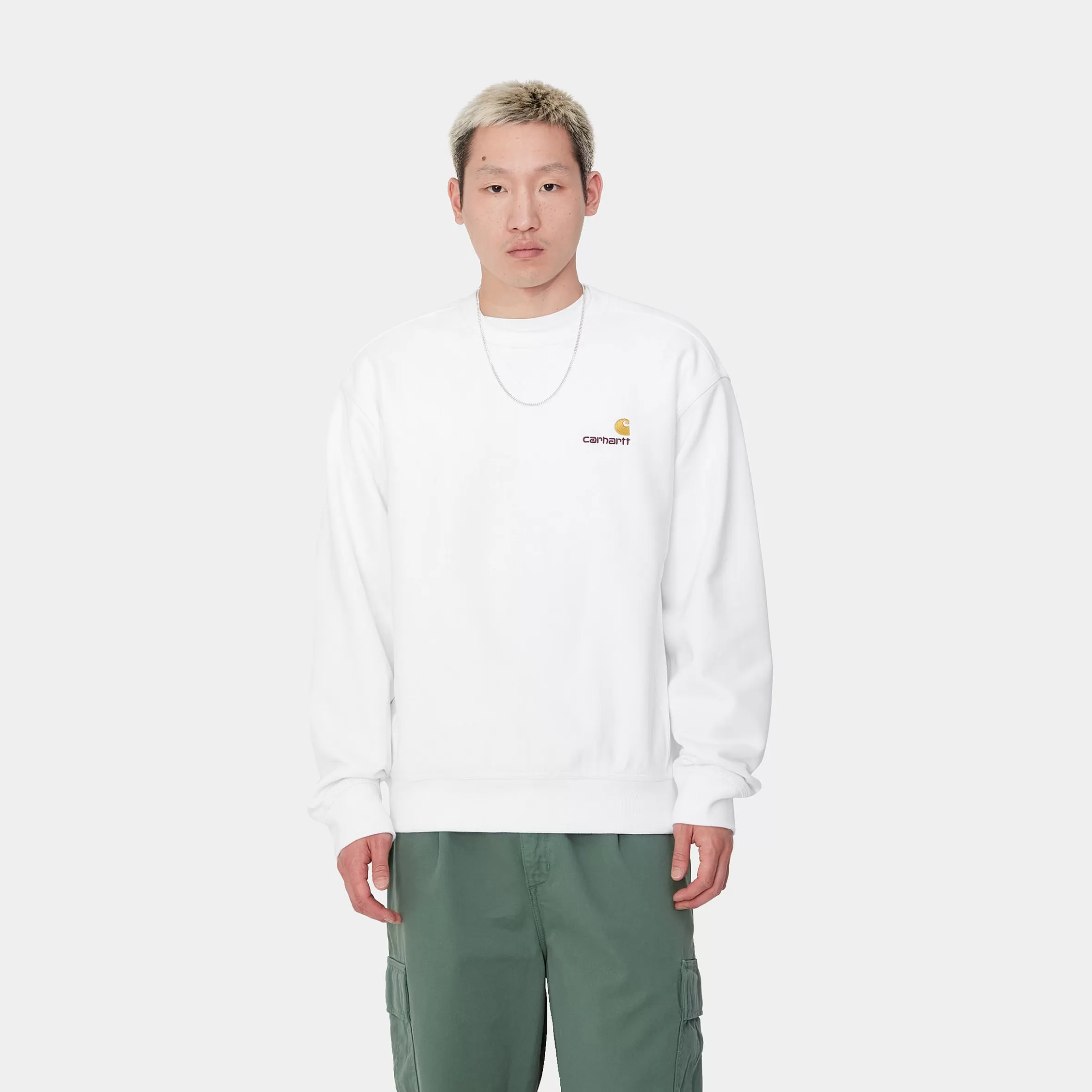 Carhartt WIP Sweats>American Script Sweatshirt White