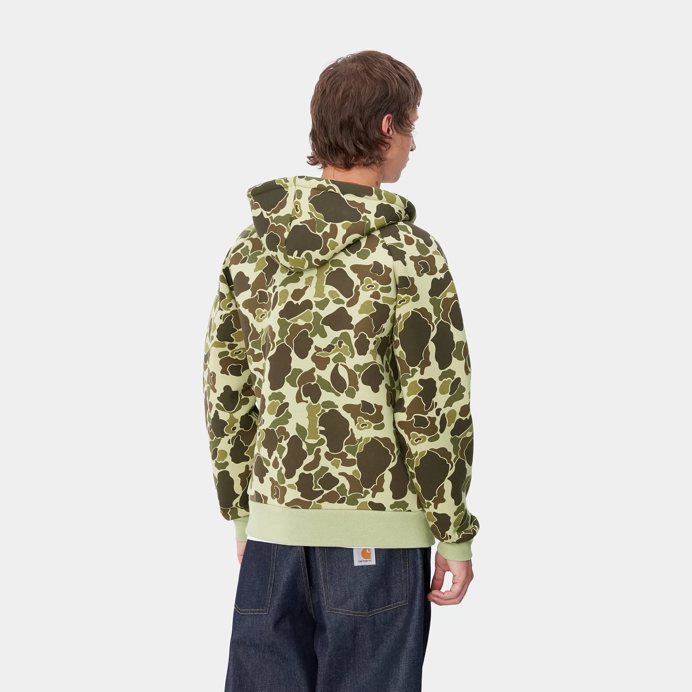 Carhartt WIP Jacken & Mäntel | Sweats>Car-Lux Hooded Jacket Camo Duck, Green / Turmeric