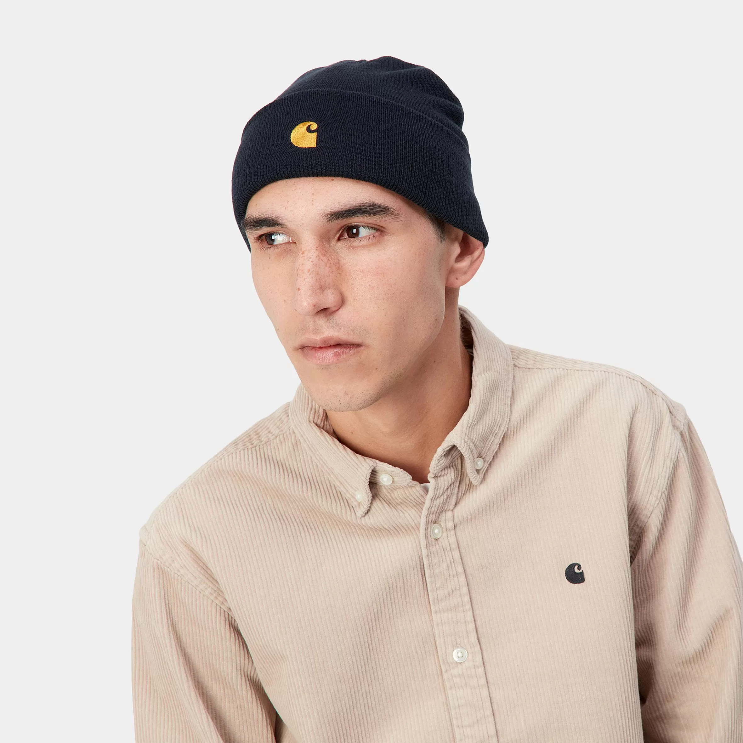 Carhartt WIP Accessoires | Accessoires>Chase Beanie Dark Navy / Gold