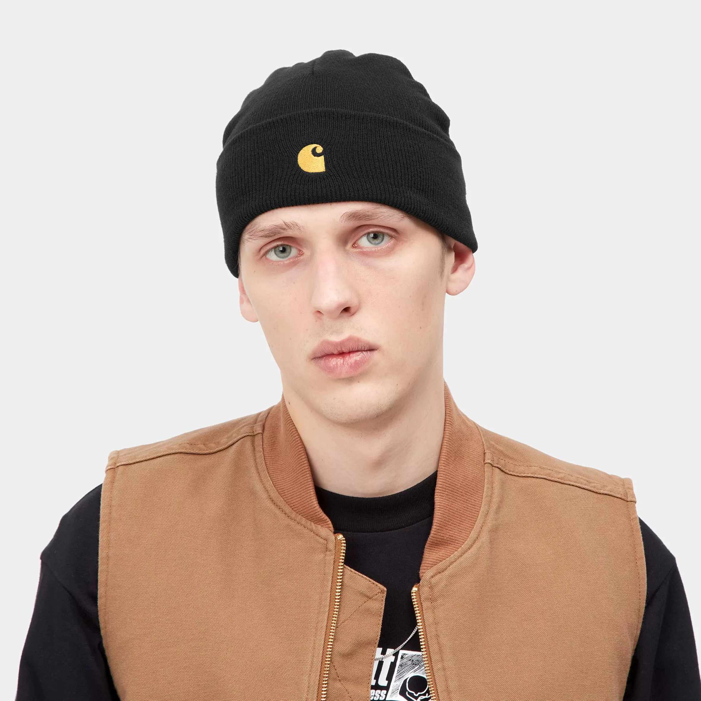 Carhartt WIP Accessoires | Accessoires>Chase Beanie Black / Gold