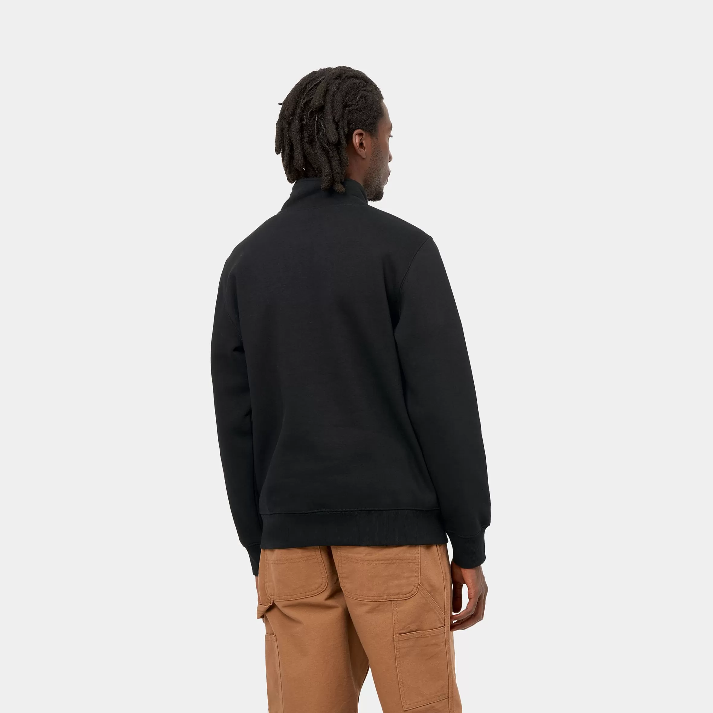 Carhartt WIP Sweats>Chase Neck Zip Sweatshirt Black / Gold