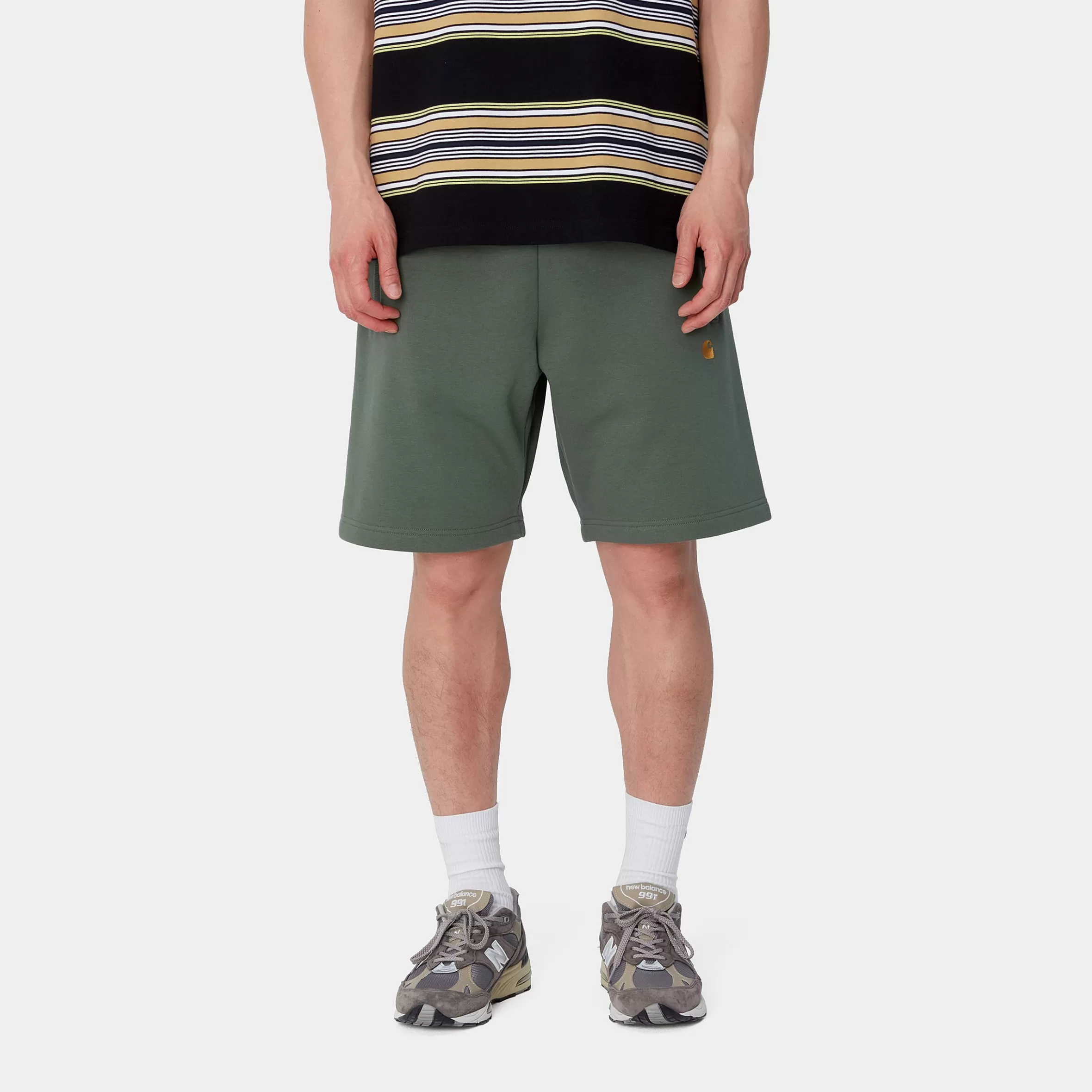 Carhartt WIP Sweats | Shorts & Badehosen>Chase Sweat Short Duck Green / Gold