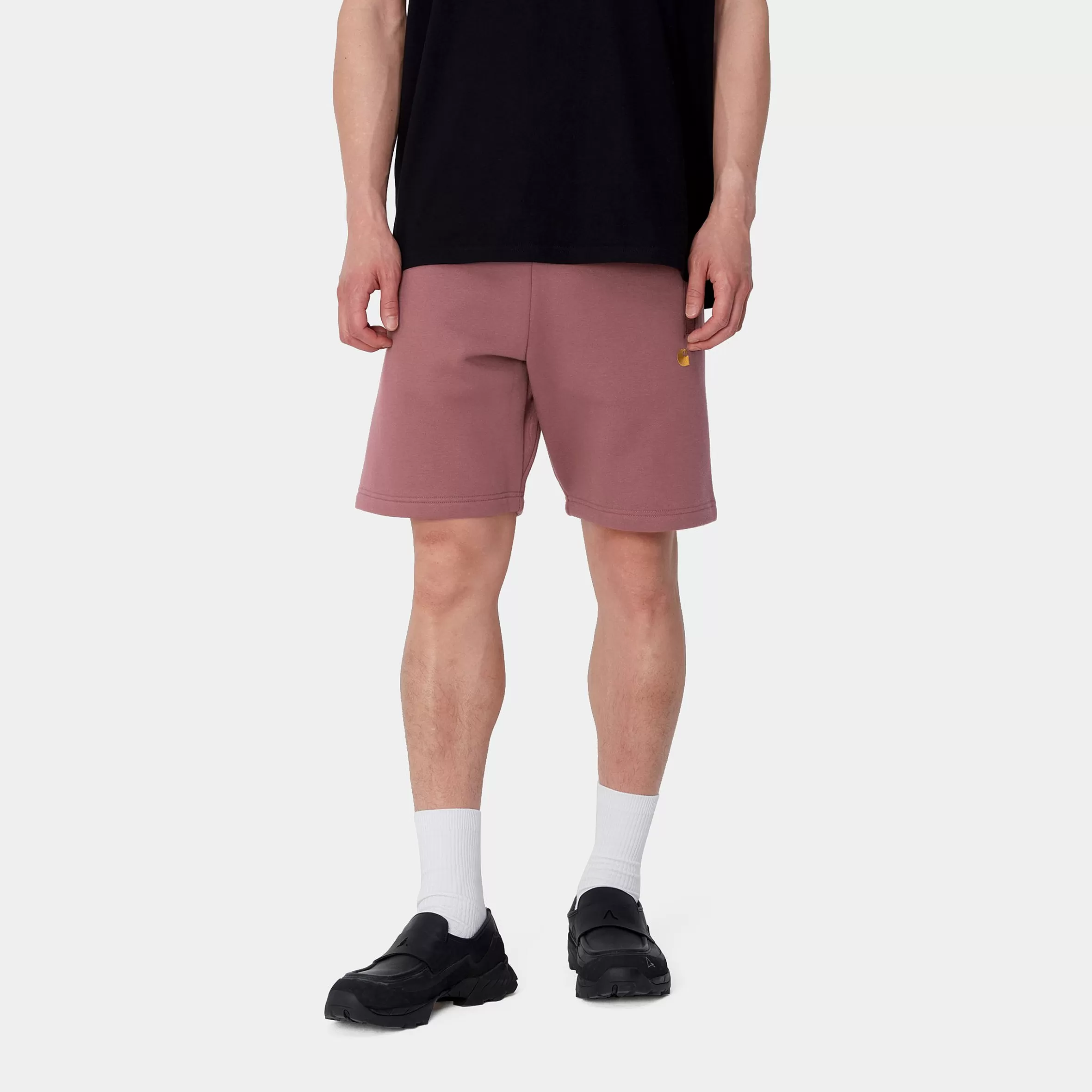 Carhartt WIP Sweats | Shorts & Badehosen>Chase Sweat Short Dusty Fuchsia / Gold