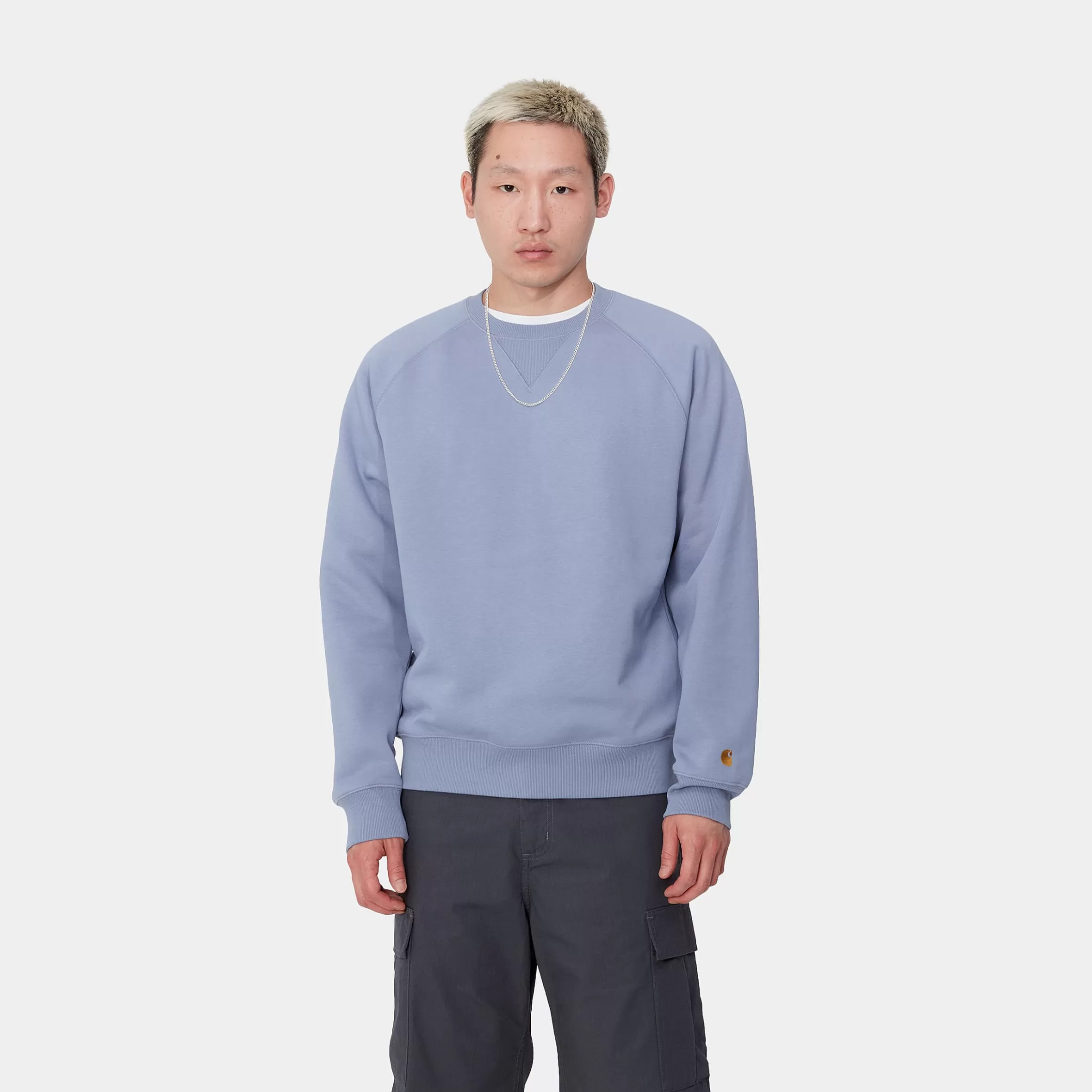 Carhartt WIP Sweats>Chase Sweatshirt Charm Blue / Gold