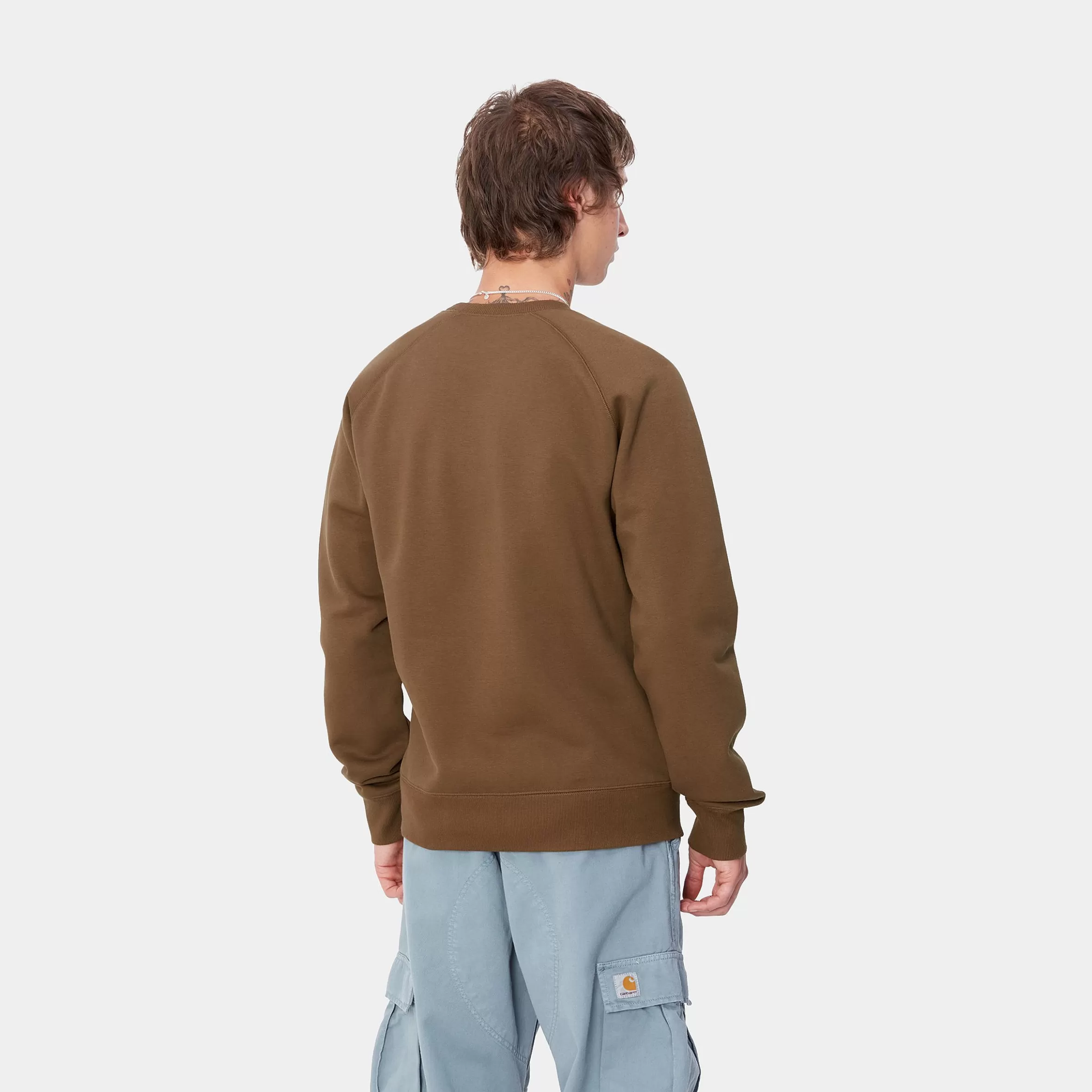 Carhartt WIP Sweats>Chase Sweatshirt Chocolate / Gold