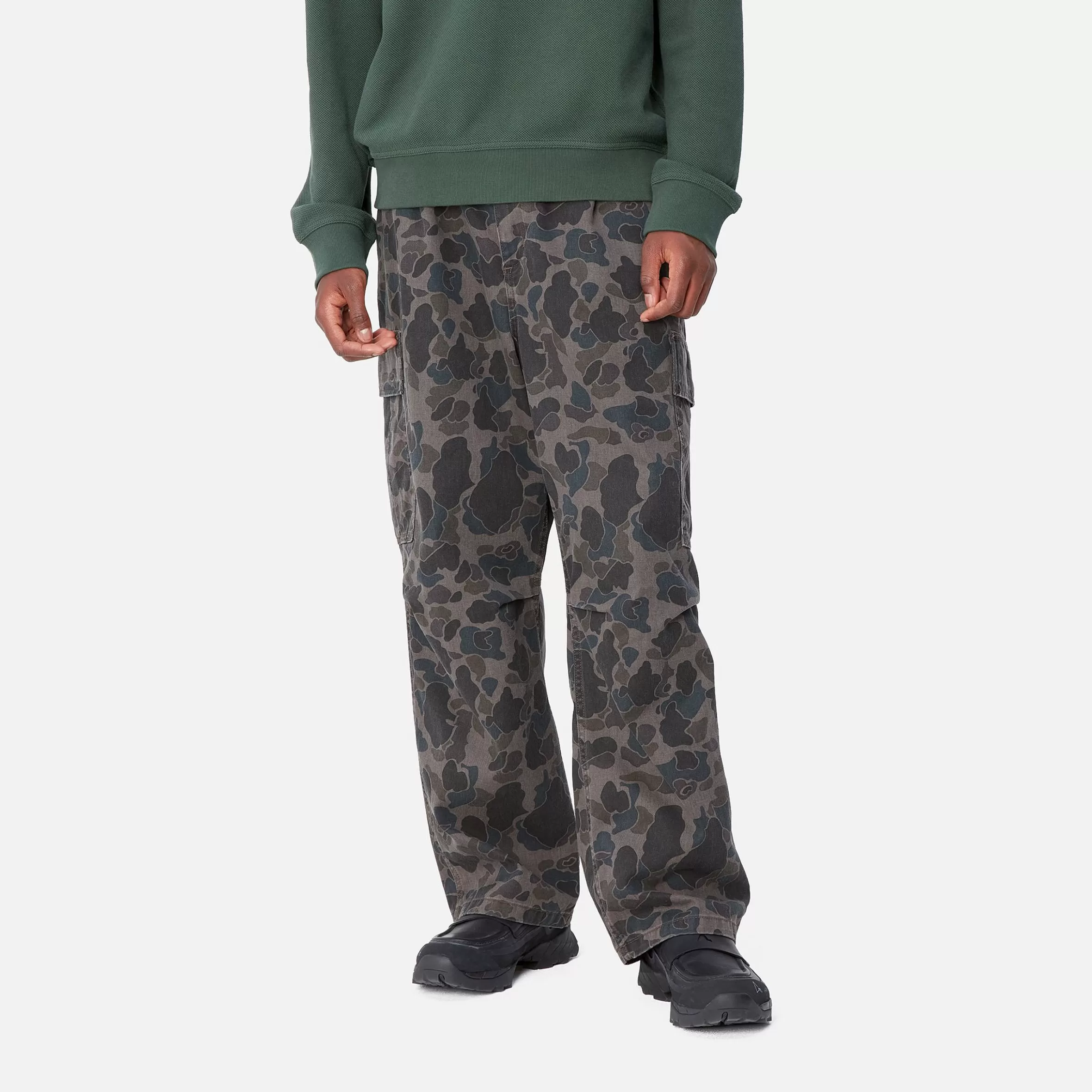 Carhartt WIP Hosen>Cole Cargo Pant Camo Duck, Grey