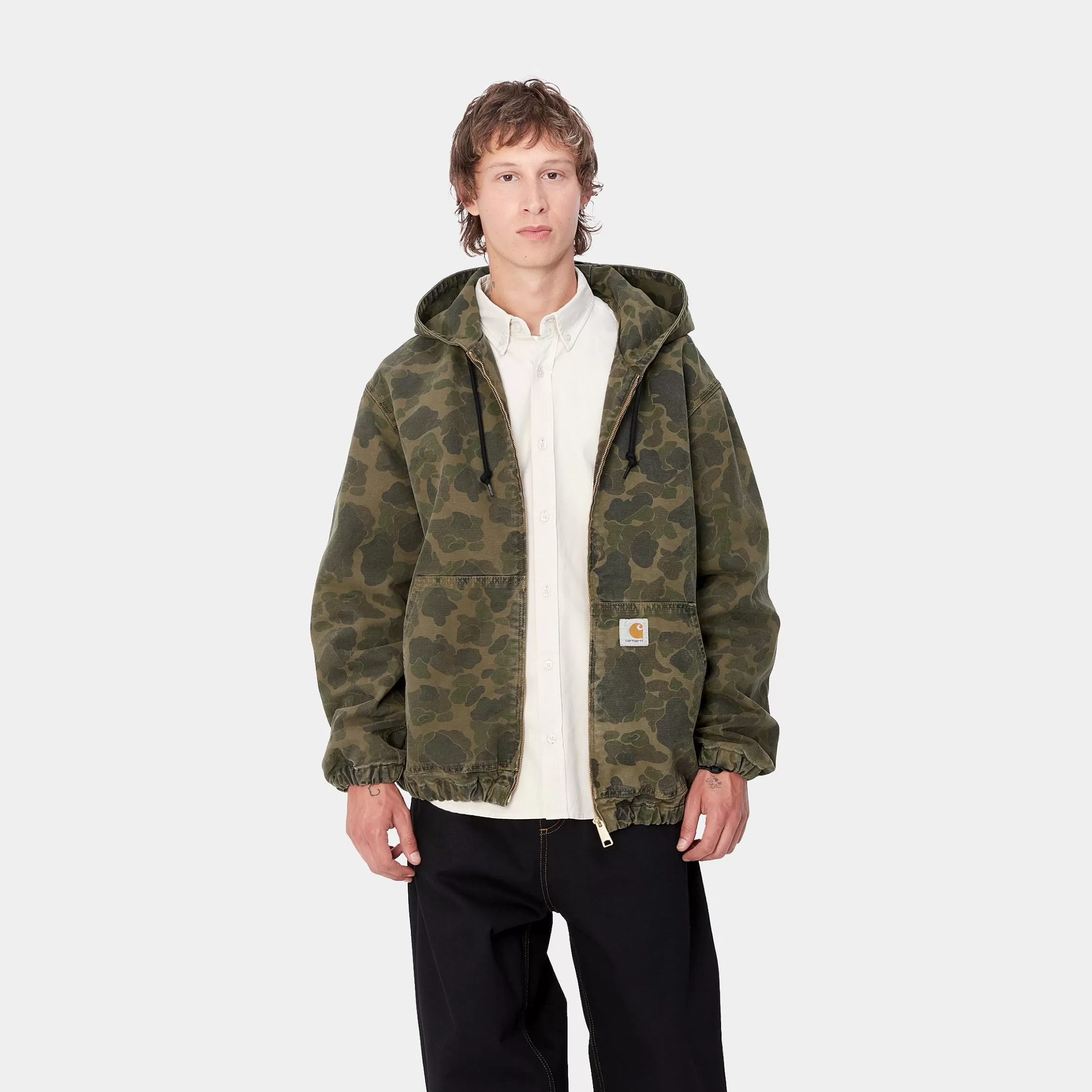 Carhartt WIP Jacken & Mäntel>Duck Active Jacket Camo Duck, Green / Office Green