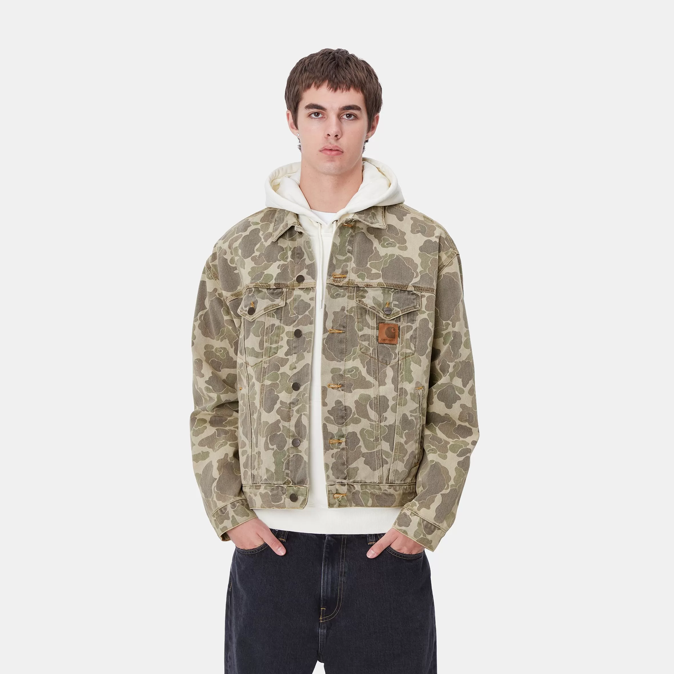 Carhartt WIP Jacken & Mäntel | Denim>Duck Helston Jacket Camo Duck, Black