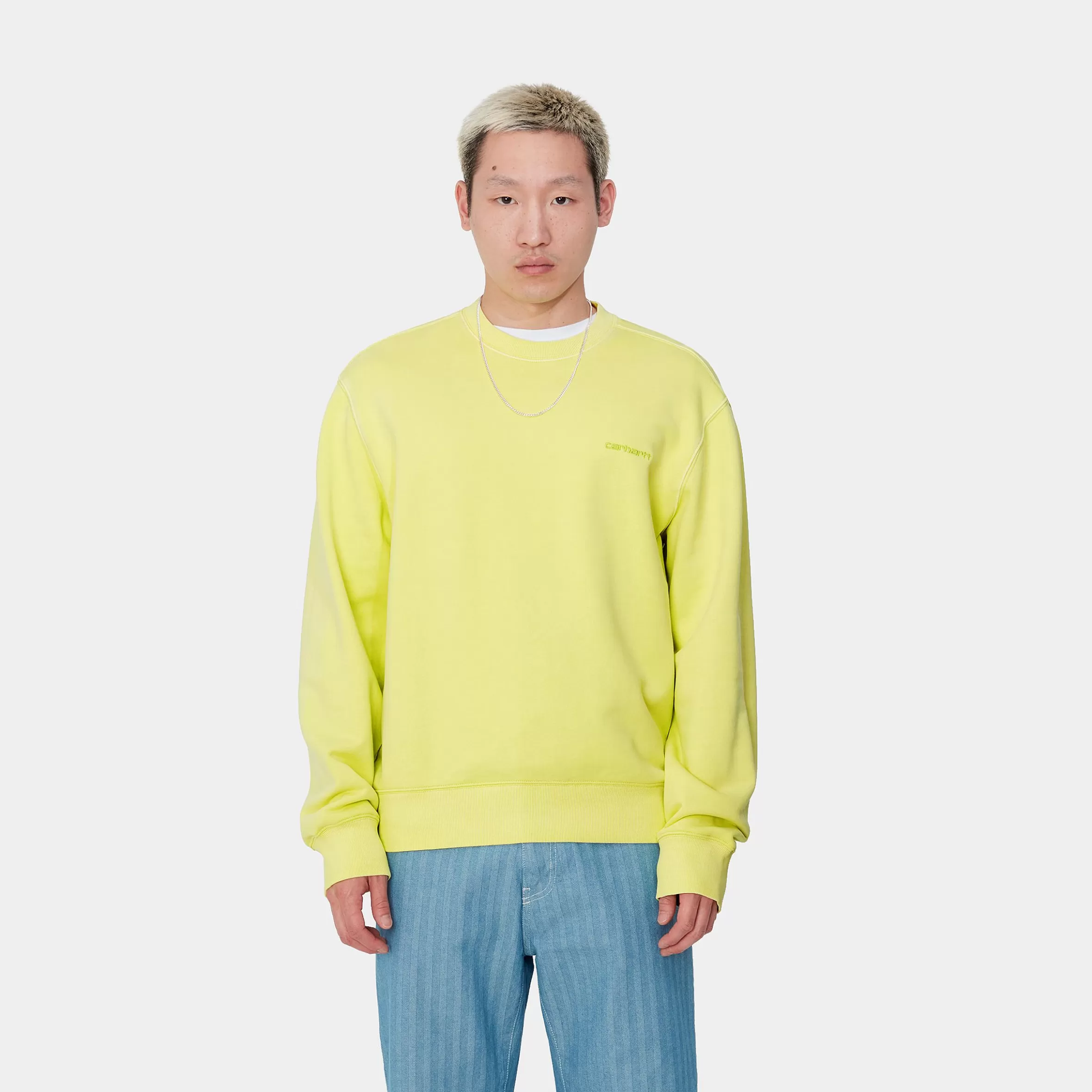 Carhartt WIP Sweats>Duster Script Sweat Arctic Lime