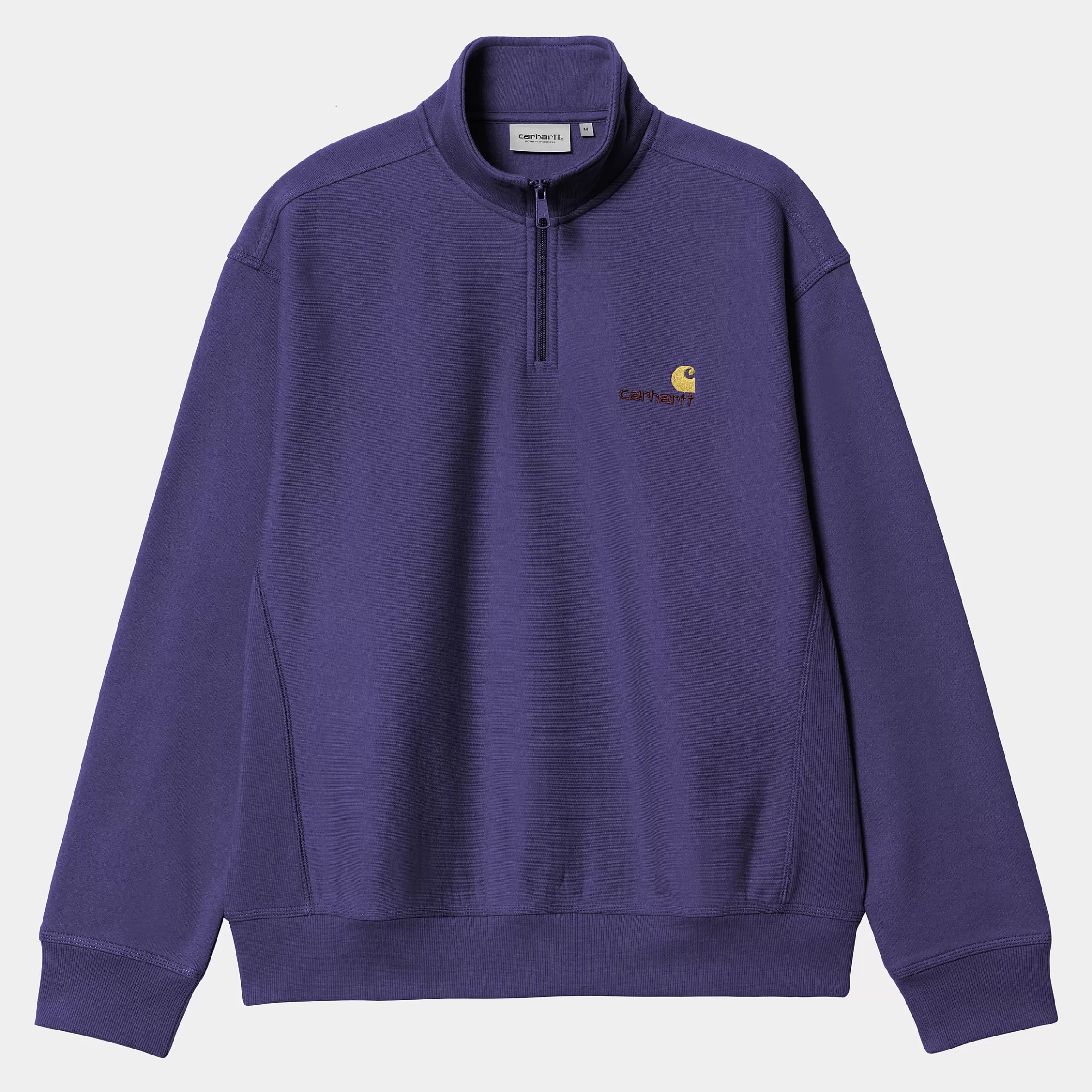 Carhartt WIP Sweats>Half Zip American Script Sweatshirt Aura