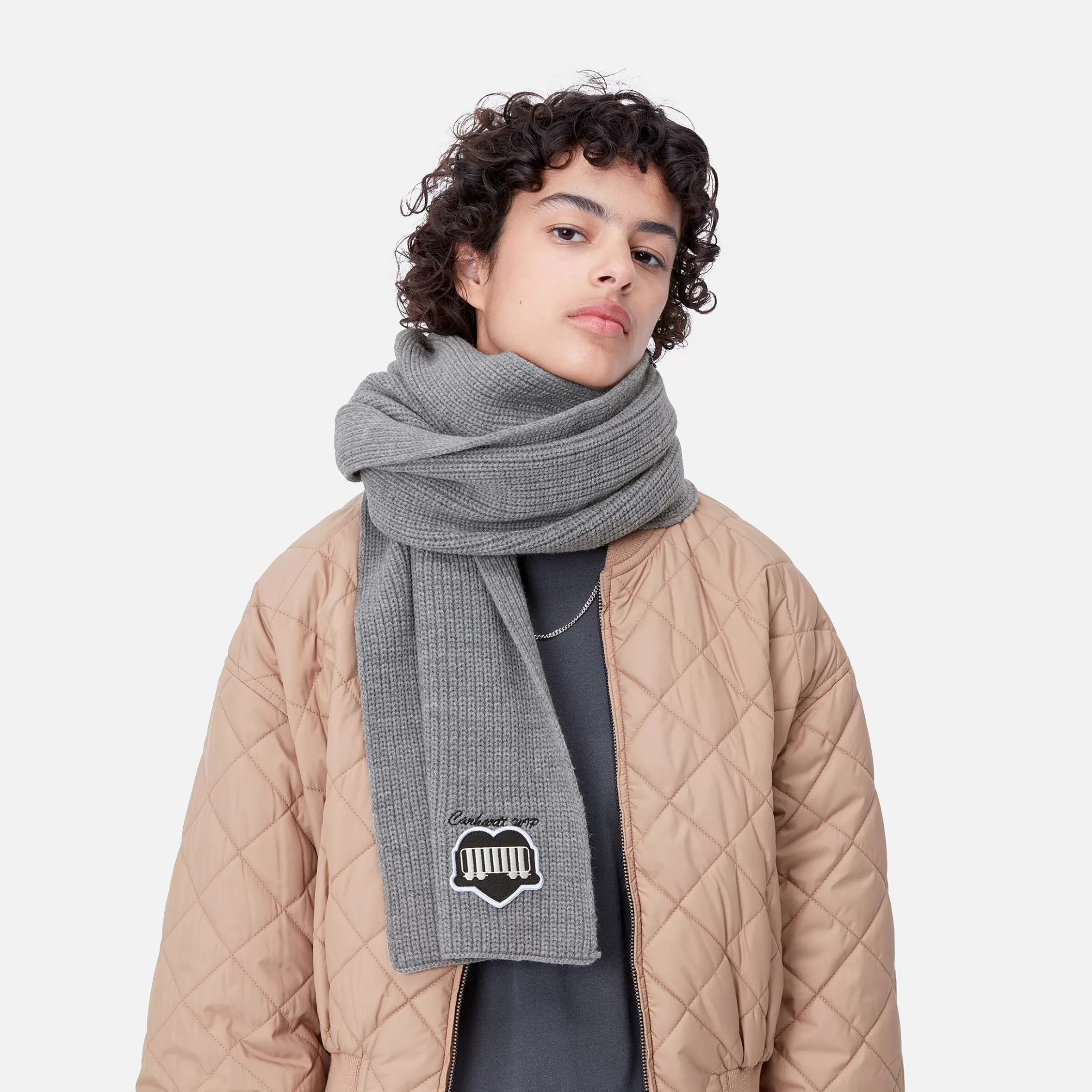 Carhartt WIP Accessoires | Accessoires>Heart Train Patch Scarf Grey Heather