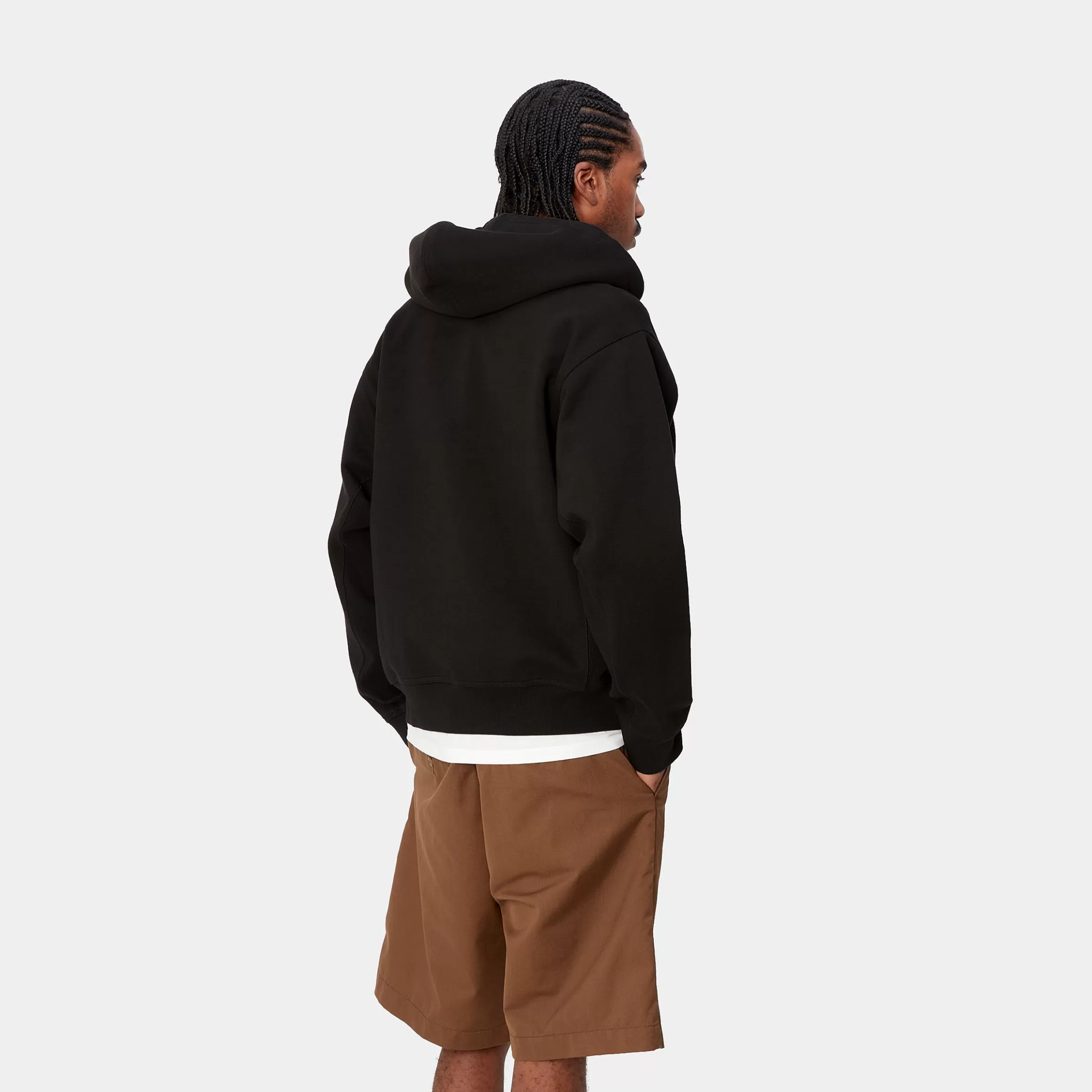 Carhartt WIP Sweats>Hooded American Script Jacket Black