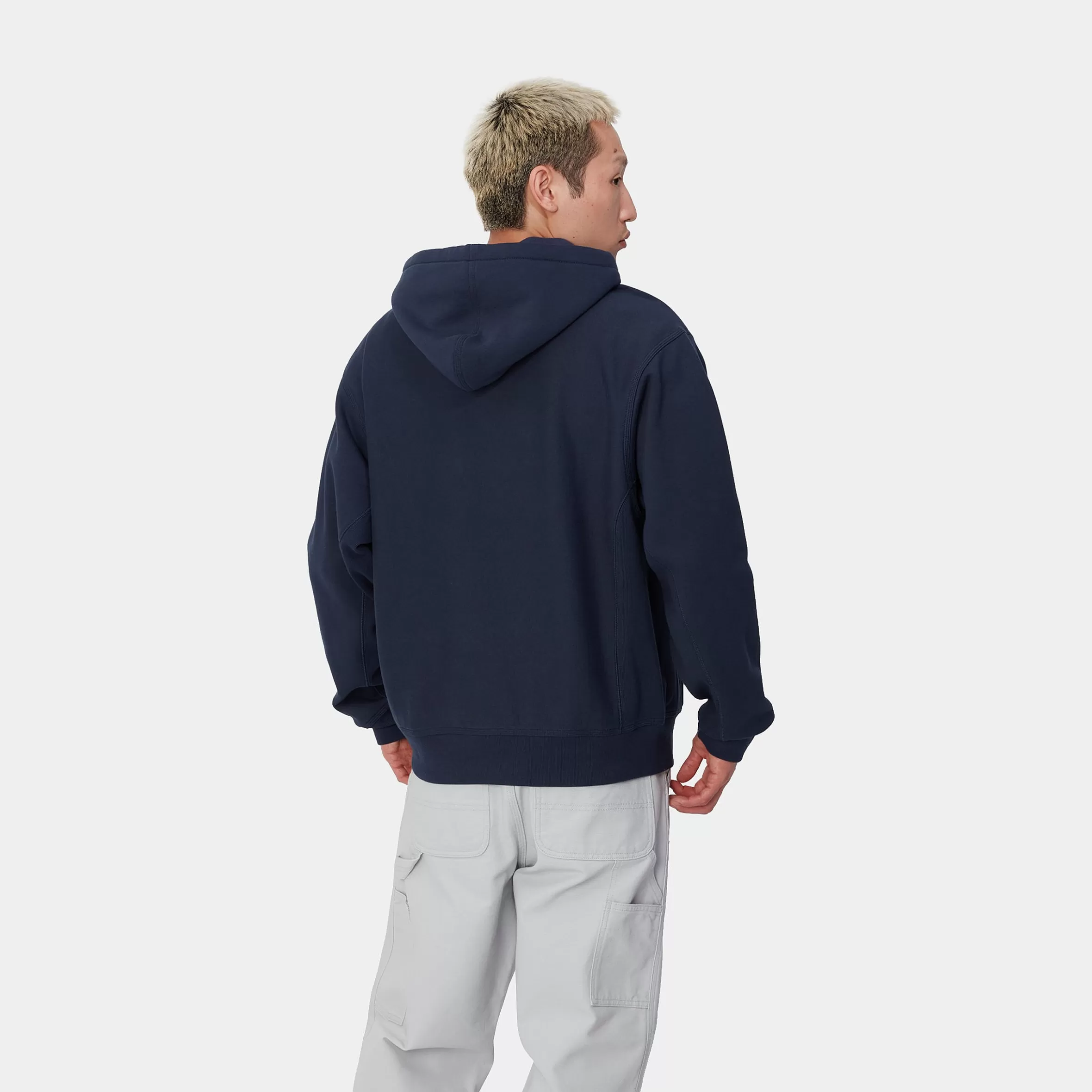 Carhartt WIP Sweats>Hooded American Script Sweatshirt Air Force Blue