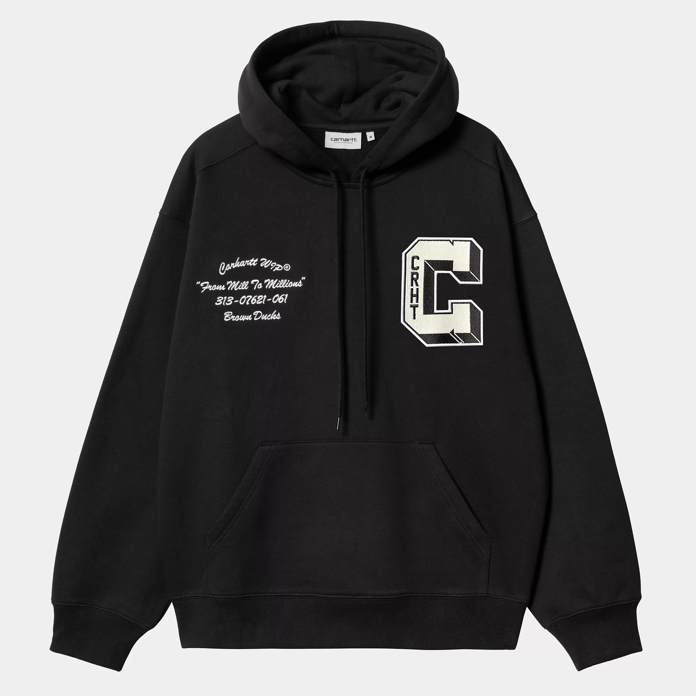 Carhartt WIP Sweats>Hooded Brown Ducks Sweat Black