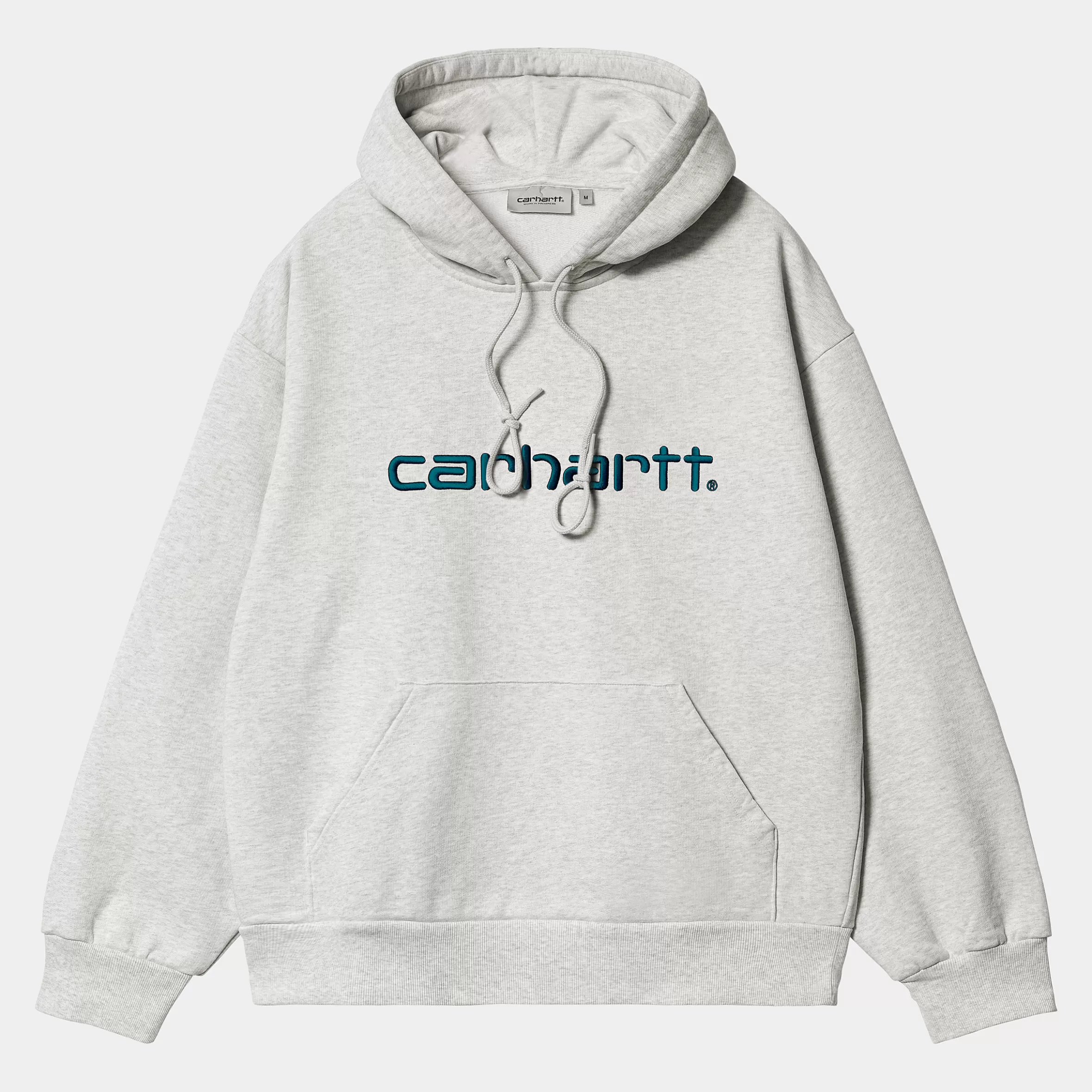 Carhartt WIP Sweats>Hooded Carhartt Sweatshirt Ash Heather / Duck Blue