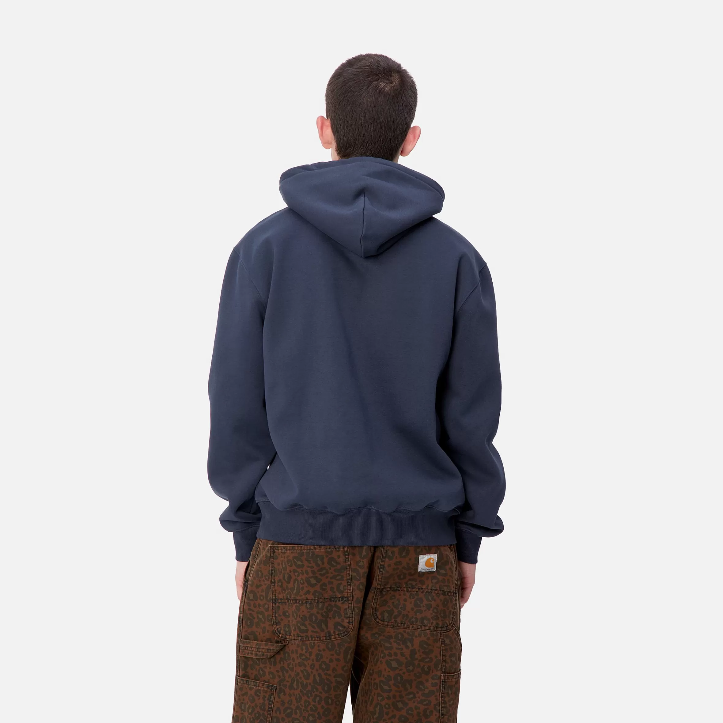 Carhartt WIP Sweats>Hooded Carhartt Sweatshirt Air Force Blue / Malbec