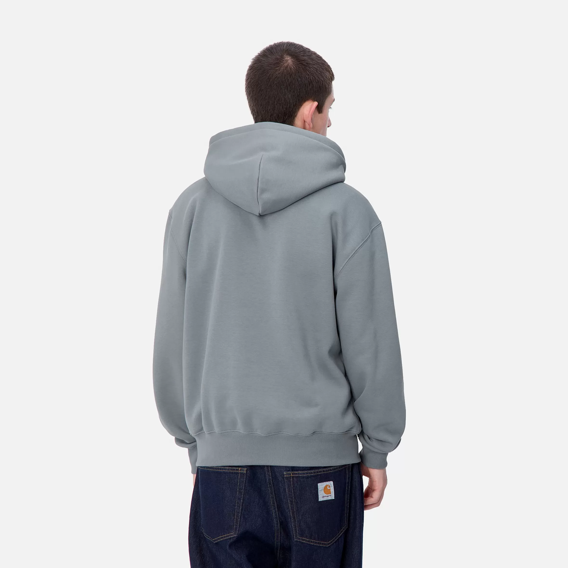 Carhartt WIP Sweats>Hooded Carhartt Sweatshirt Dove Grey / Wax