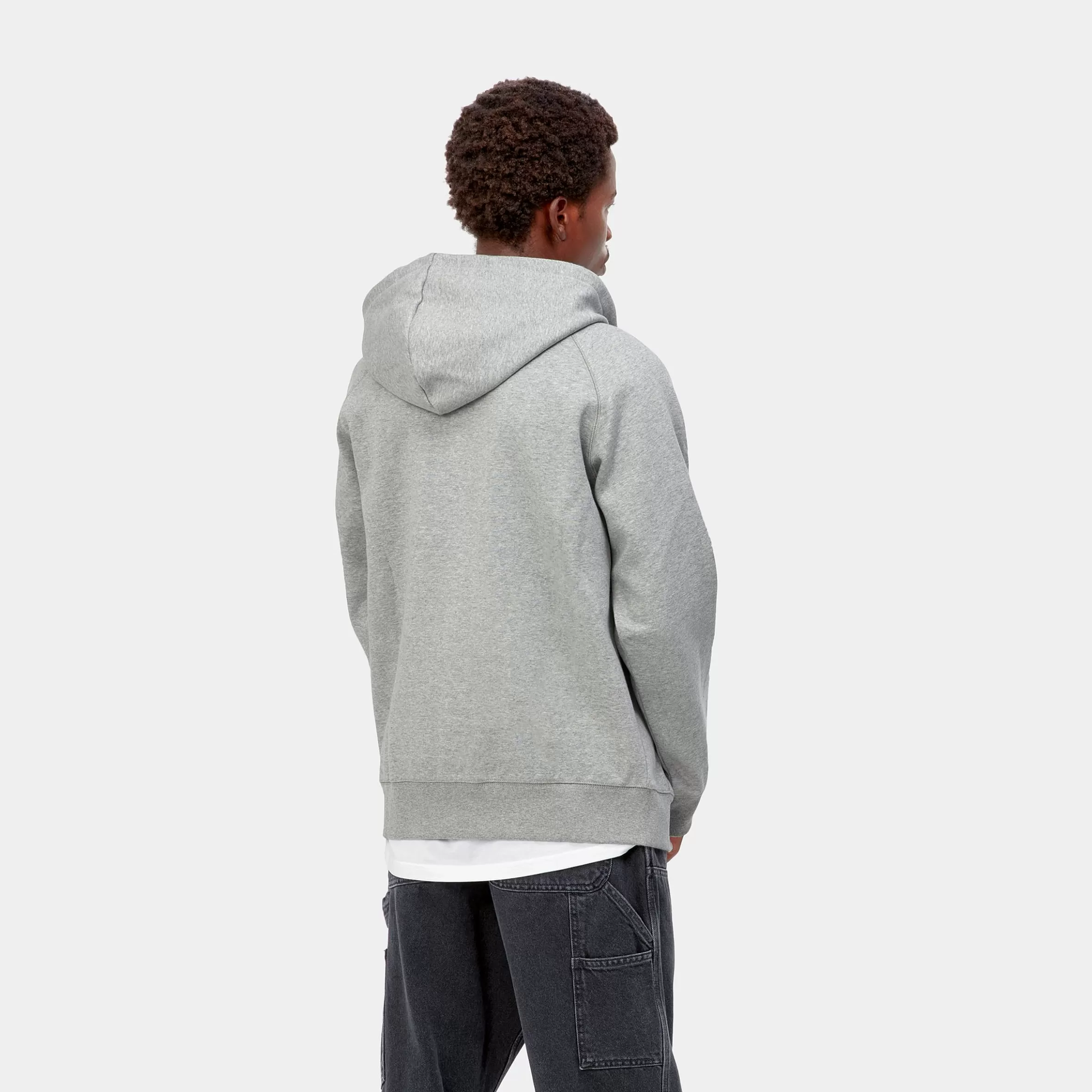 Carhartt WIP Sweats>Hooded Chase Jacket Grey Heather / Gold