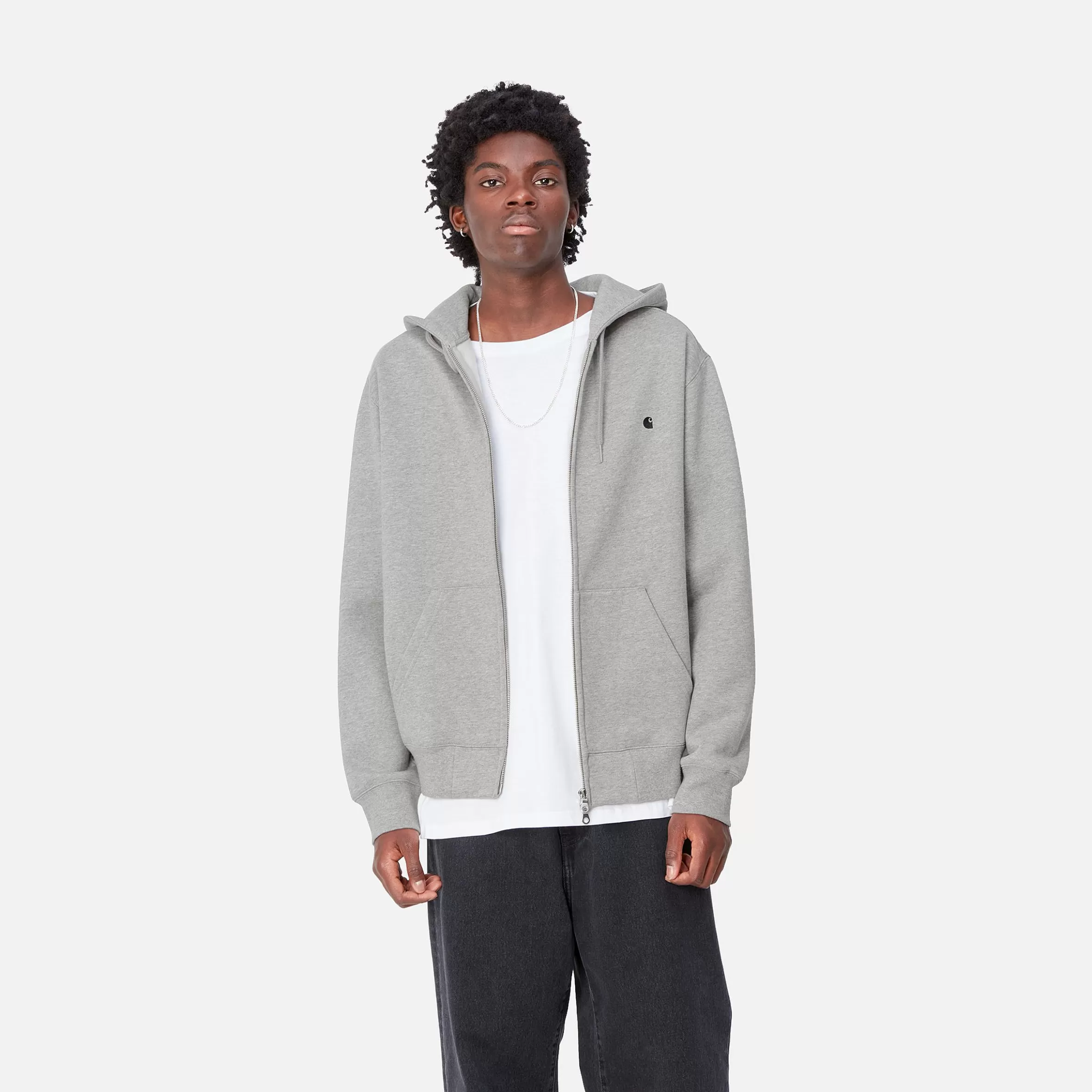 Carhartt WIP Jacken & Mäntel | Sweats>Hooded Madison Jacket Grey Heather / Dark Navy