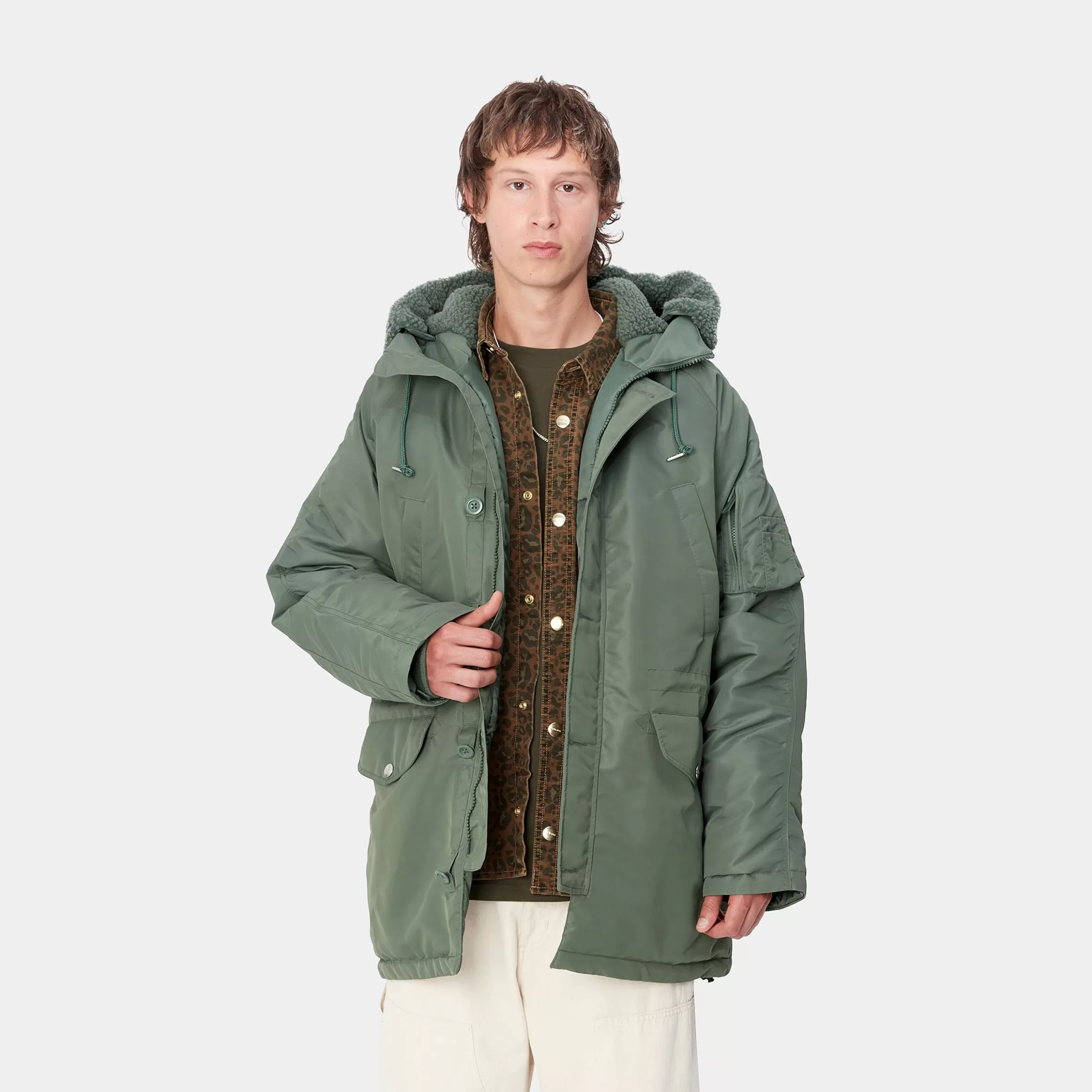 Carhartt WIP Jacken & Mäntel>Hooded Olten Parka Duck Green