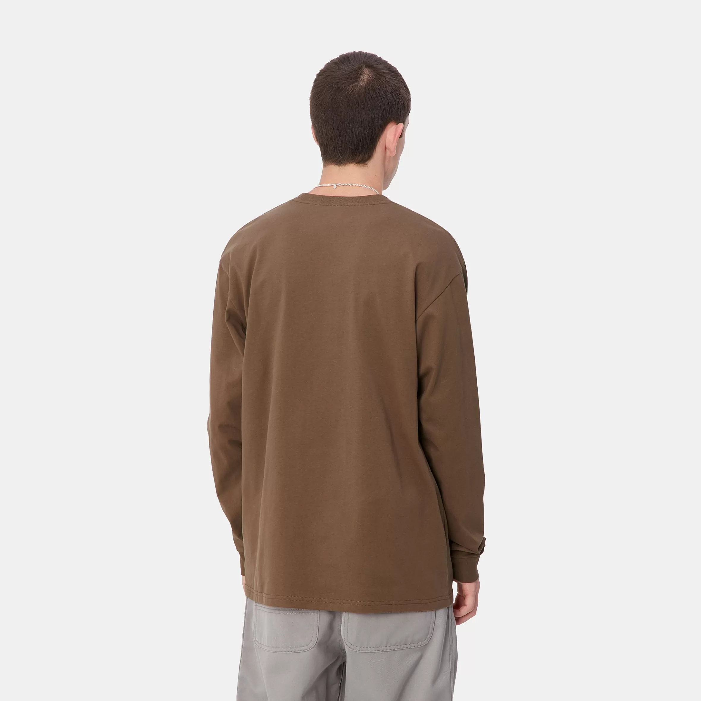 Carhartt WIP T-Shirts & Polos>L/S Chase T-Shirt Chocolate / Gold