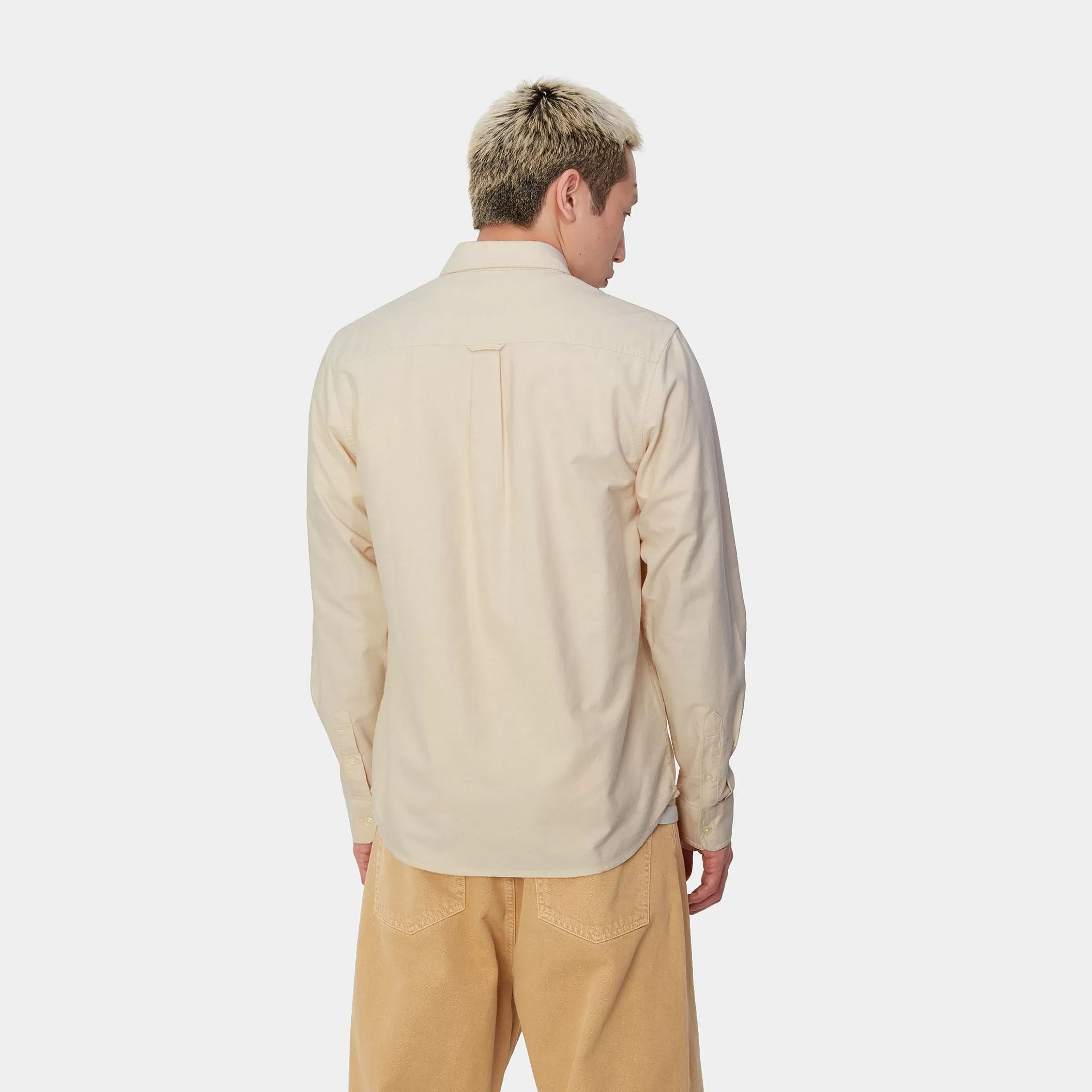 Carhartt WIP Hemden>L/S C-Logo Shirt Cornsilk / White