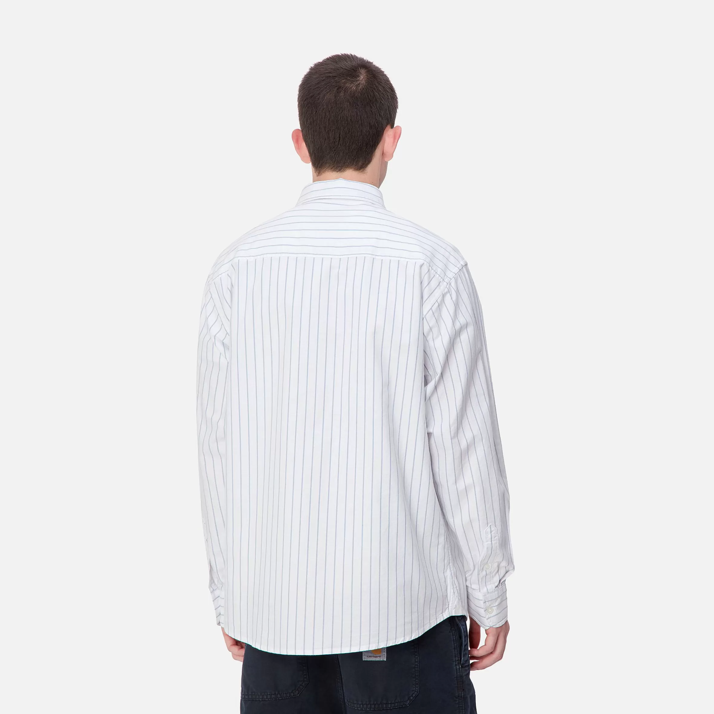 Carhartt WIP Hemden>L/S Dowlen Shirt Dowlen Stripe, White / White