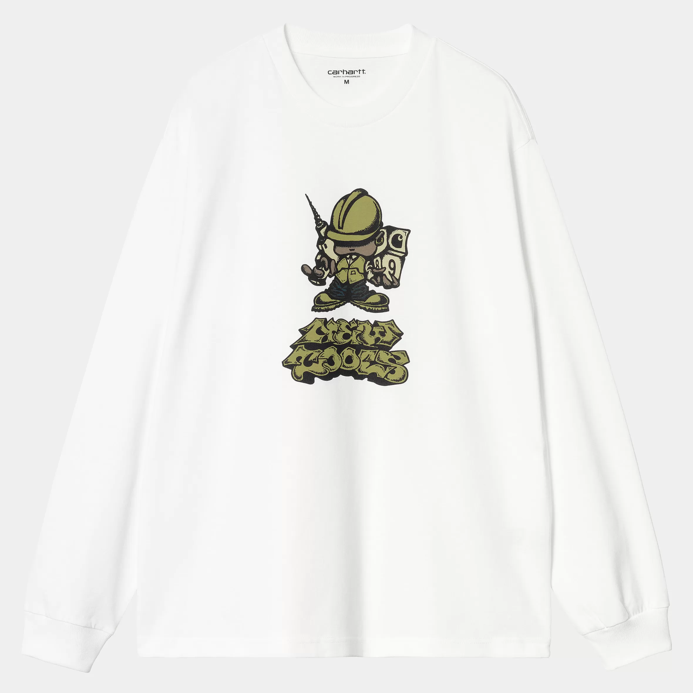 Carhartt WIP T-Shirts & Polos>L/S Drill Boy T-Shirt White