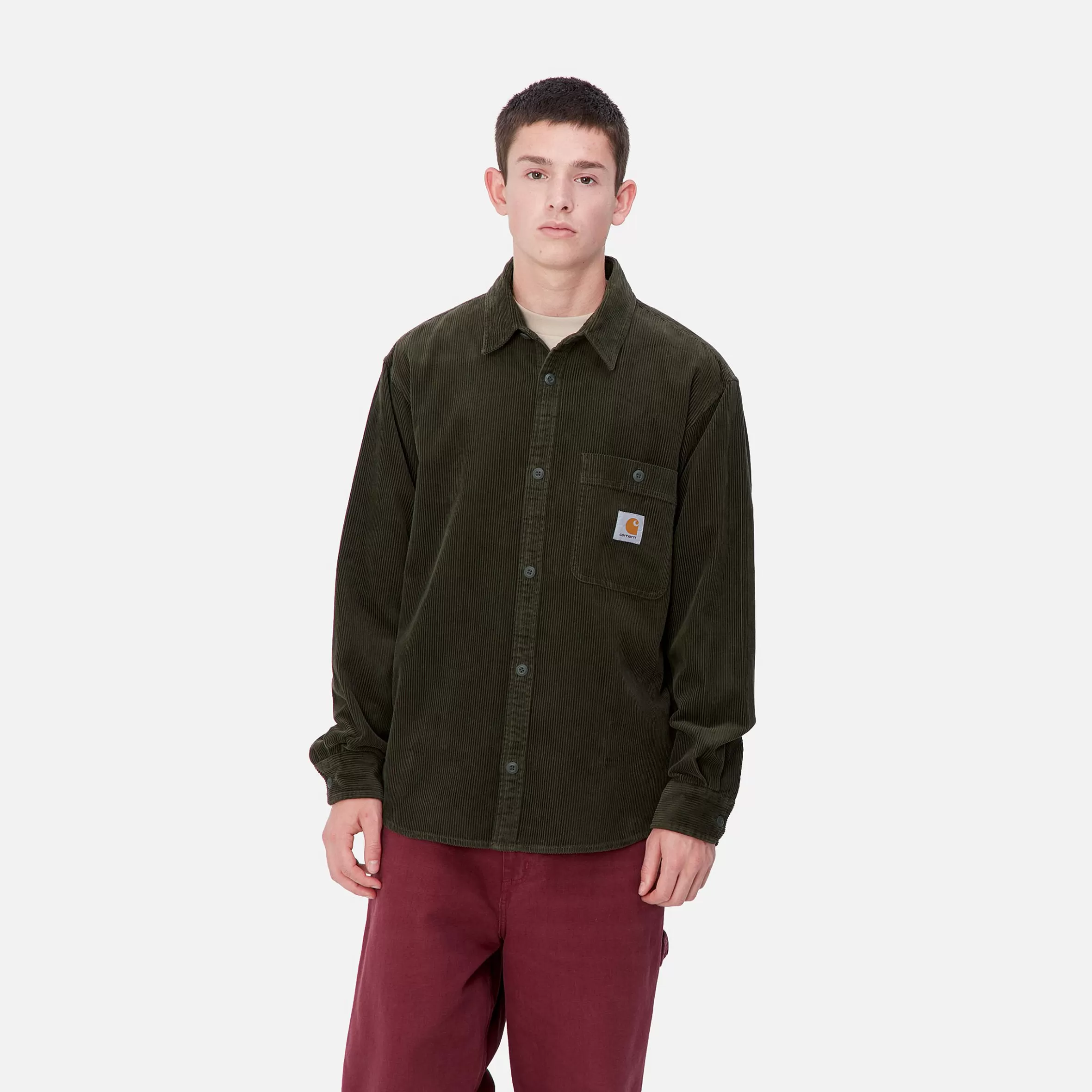 Carhartt WIP Hemden>L/S Flint Shirt Office Green