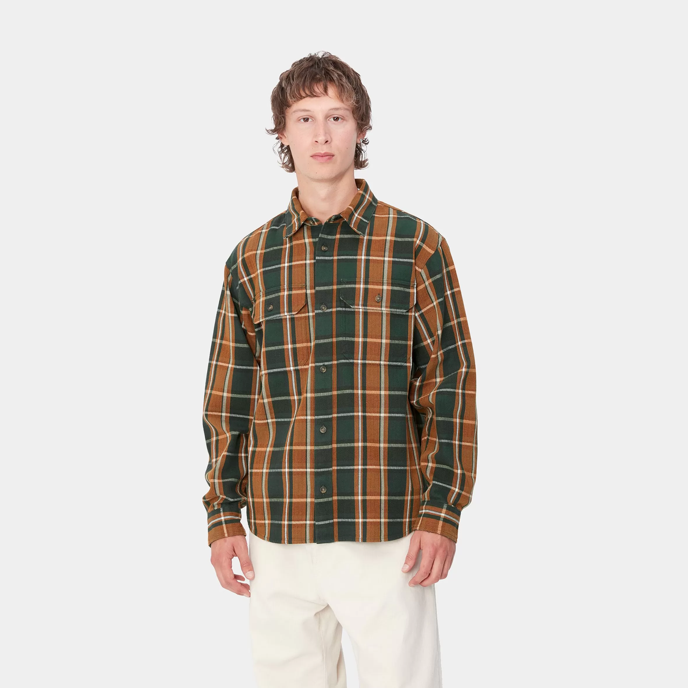 Carhartt WIP Hemden>L/S Hobart Shirt Hobart Check, Sycamore Tree