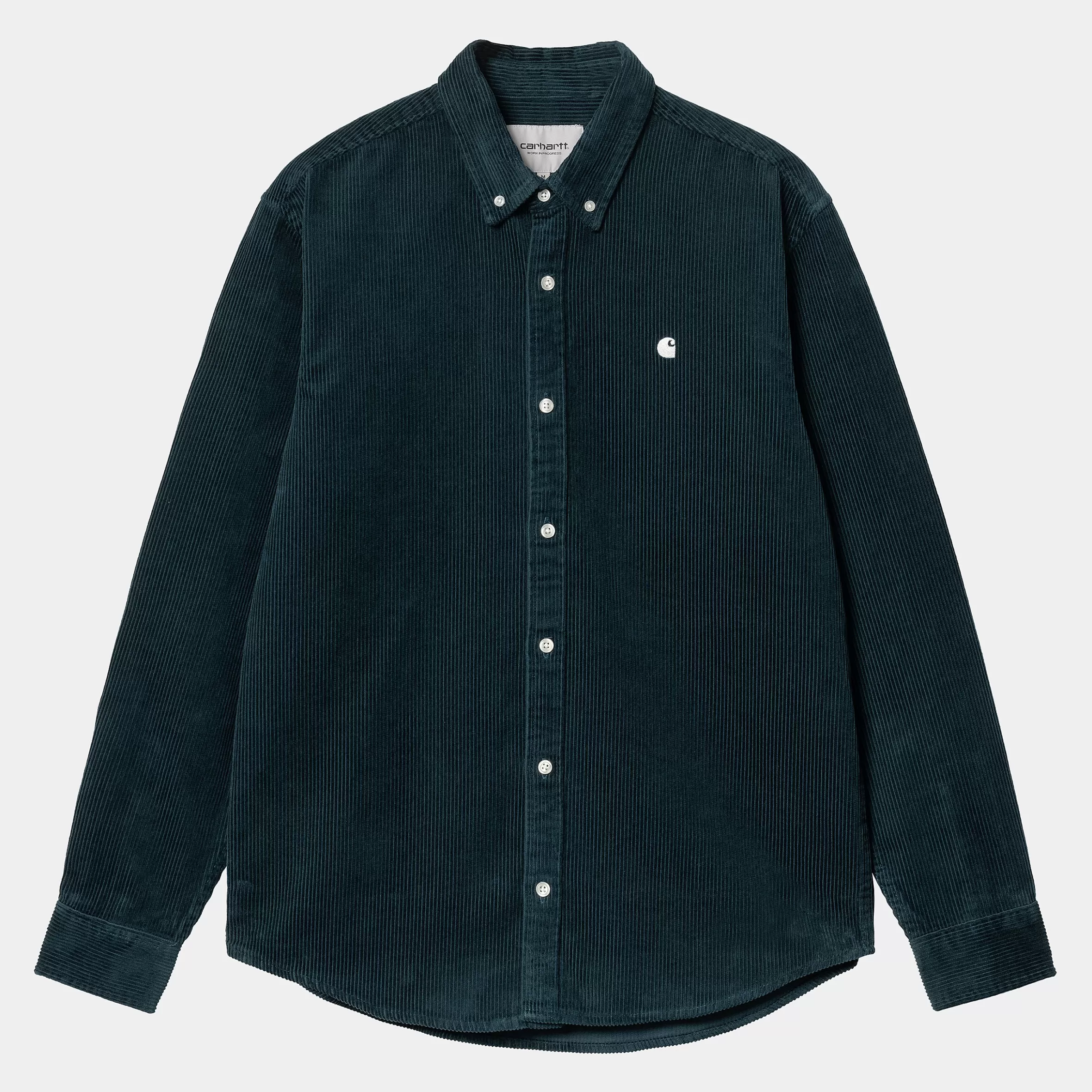 Carhartt WIP Hemden>L/S Madison Cord Shirt Duck Blue / Wax