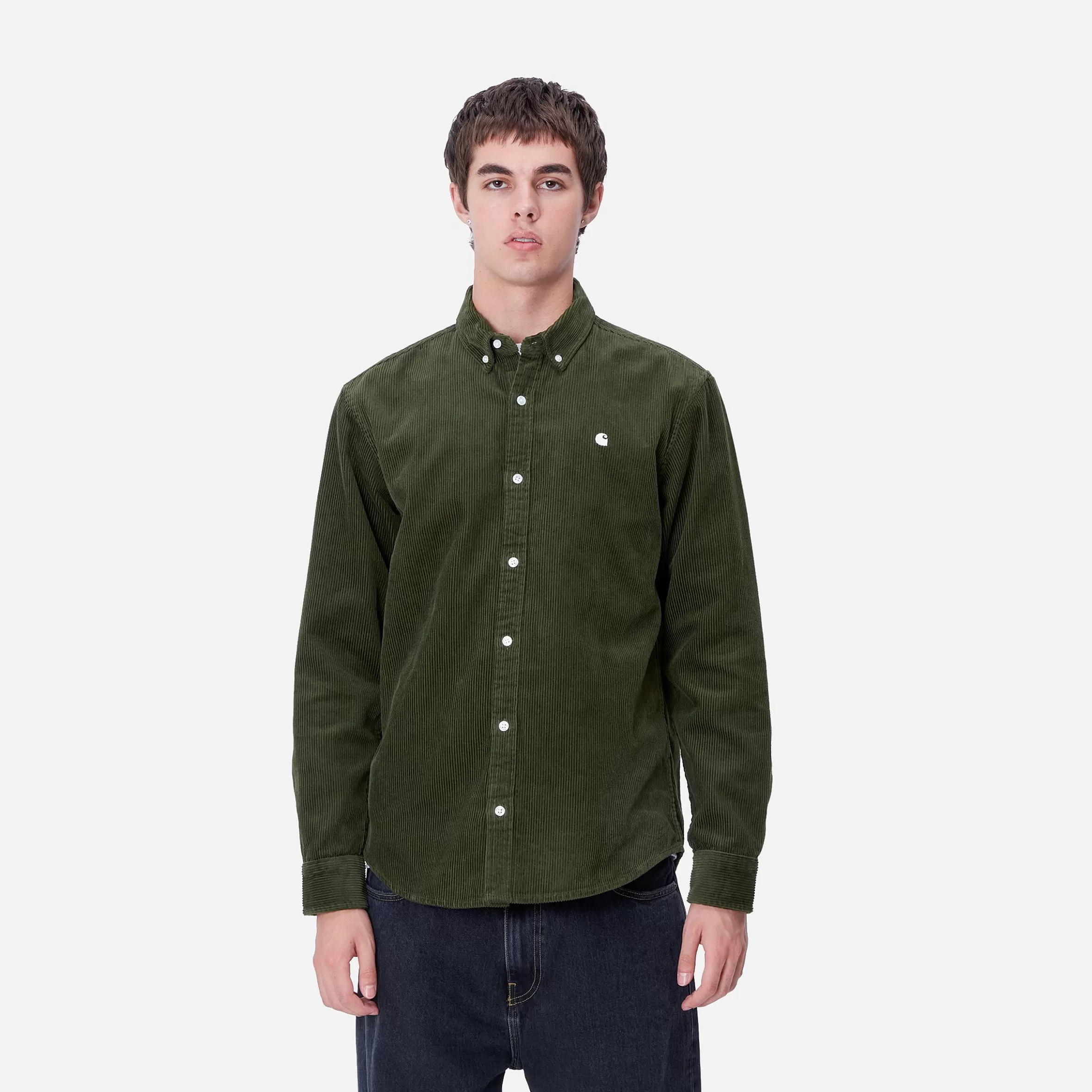 Carhartt WIP Hemden>L/S Madison Cord Shirt Tarragon / Wax