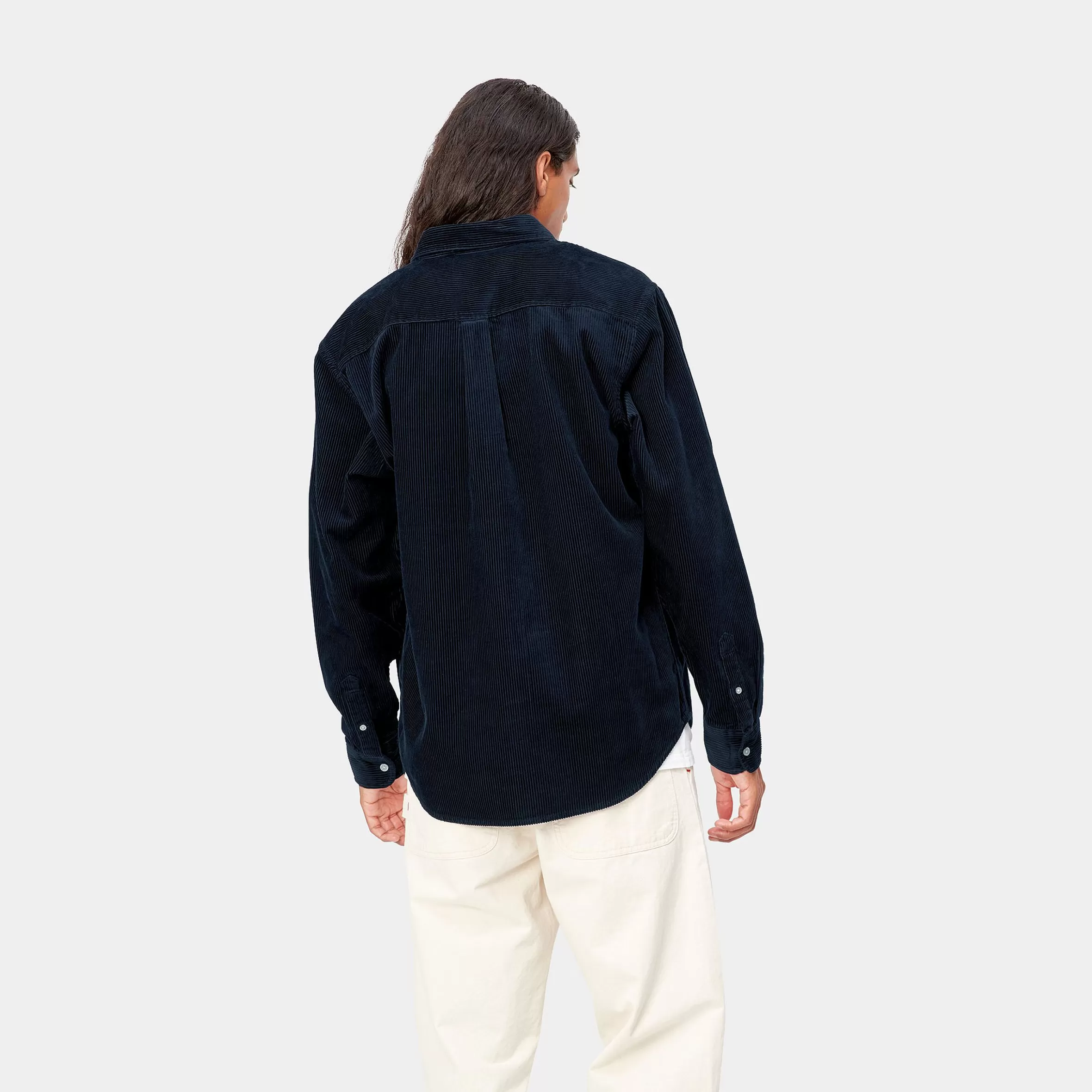 Carhartt WIP Hemden>L/S Madison Cord Shirt Dark Navy / Wax