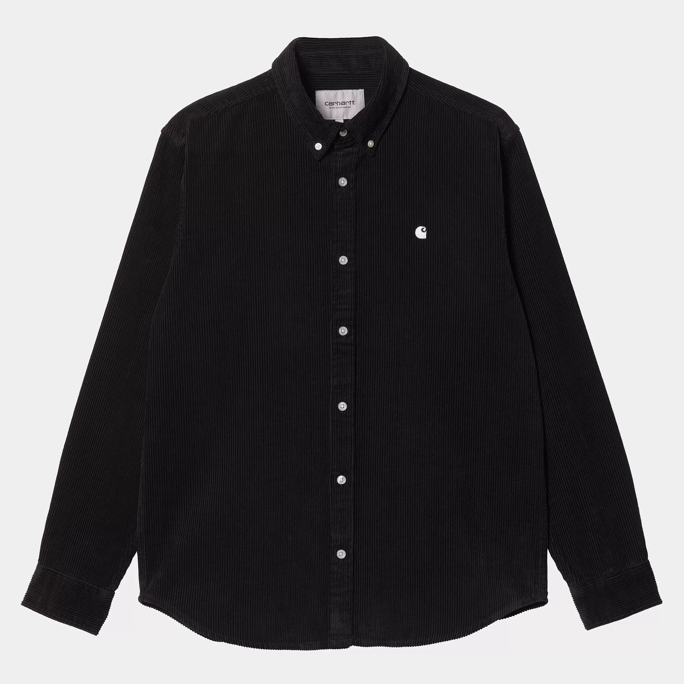 Carhartt WIP Hemden>L/S Madison Fine Cord Shirt Black / Wax