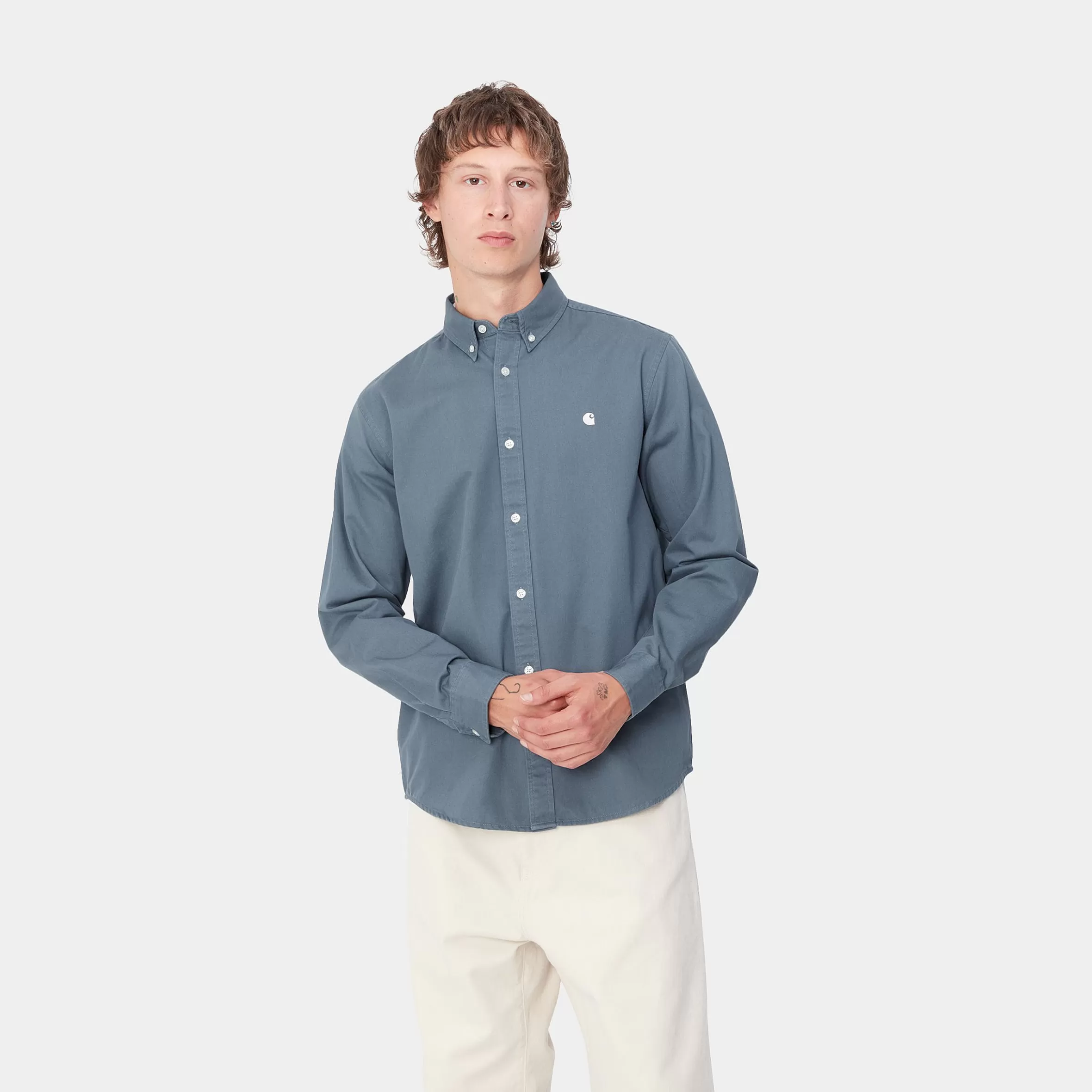 Carhartt WIP Hemden>L/S Madison Shirt Positano / Wax