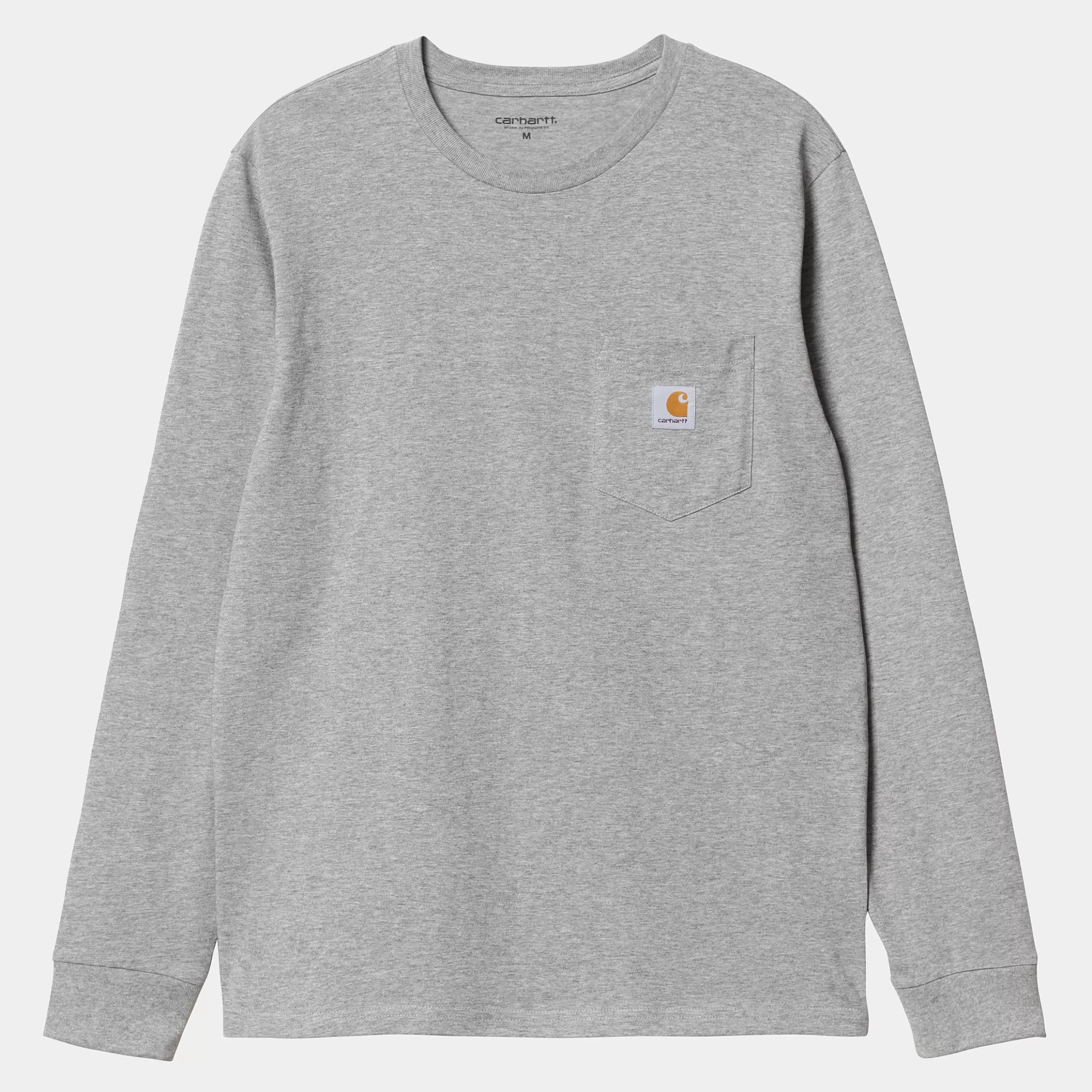 Carhartt WIP T-Shirts & Polos>L/S Pocket T-Shirt Grey Heather