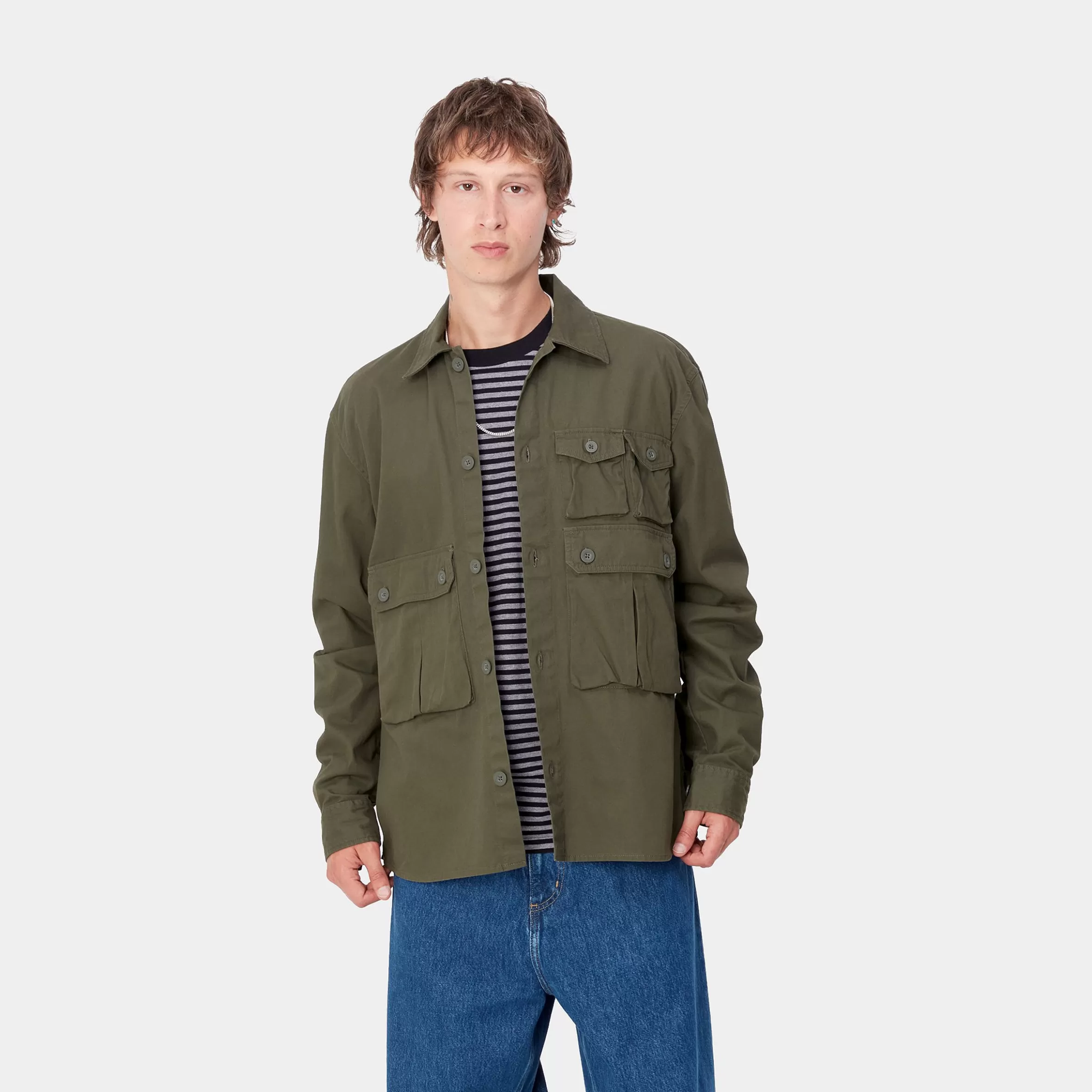 Carhartt WIP Hemden>L/S Tracker Shirt Office Green