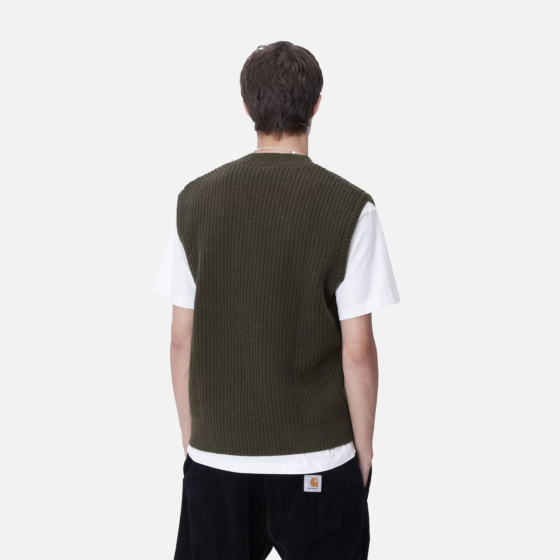 Carhartt WIP Strick>Marlon Vest Sweater Office Green