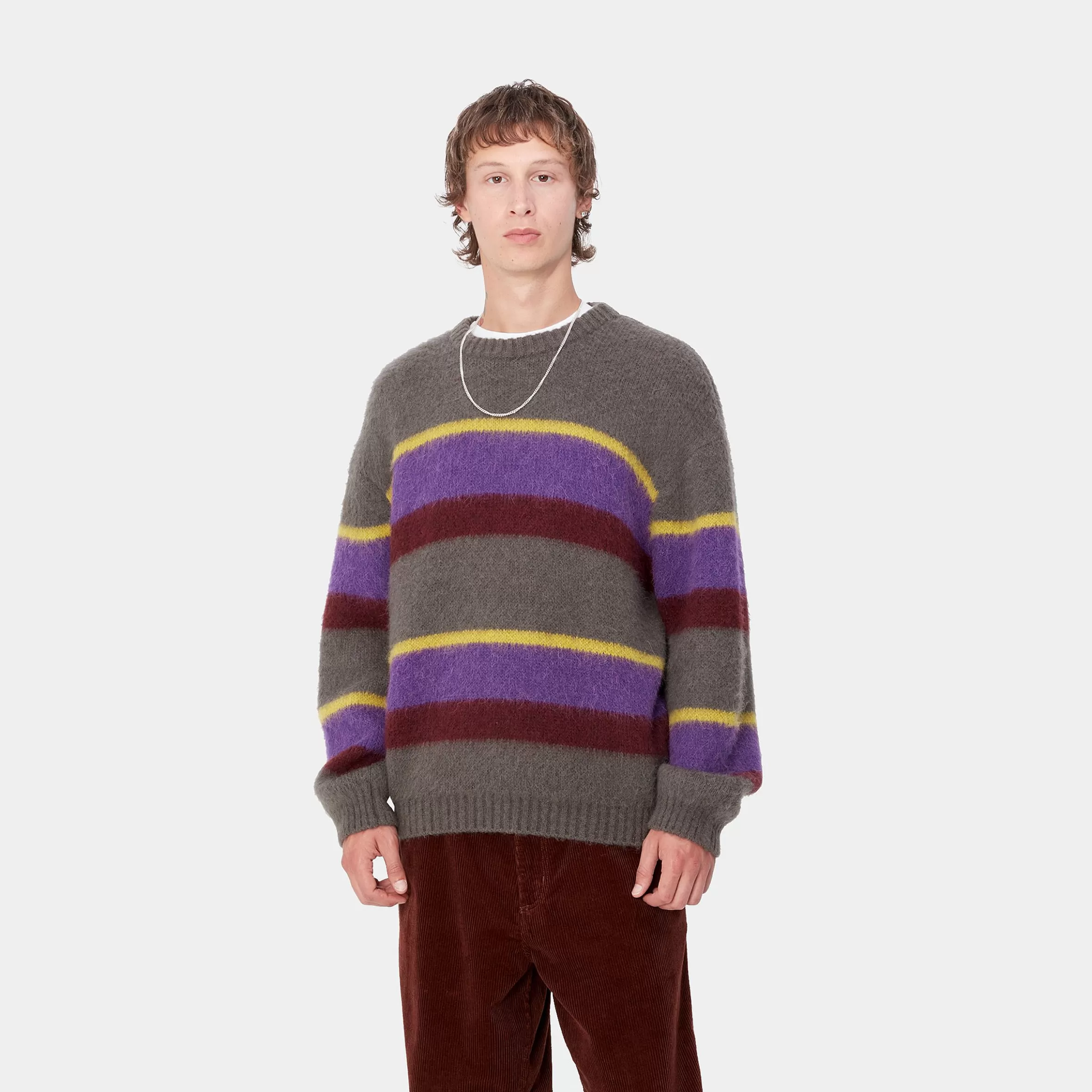 Carhartt WIP Strick>Merton Sweater Sundling Stripe, Aura