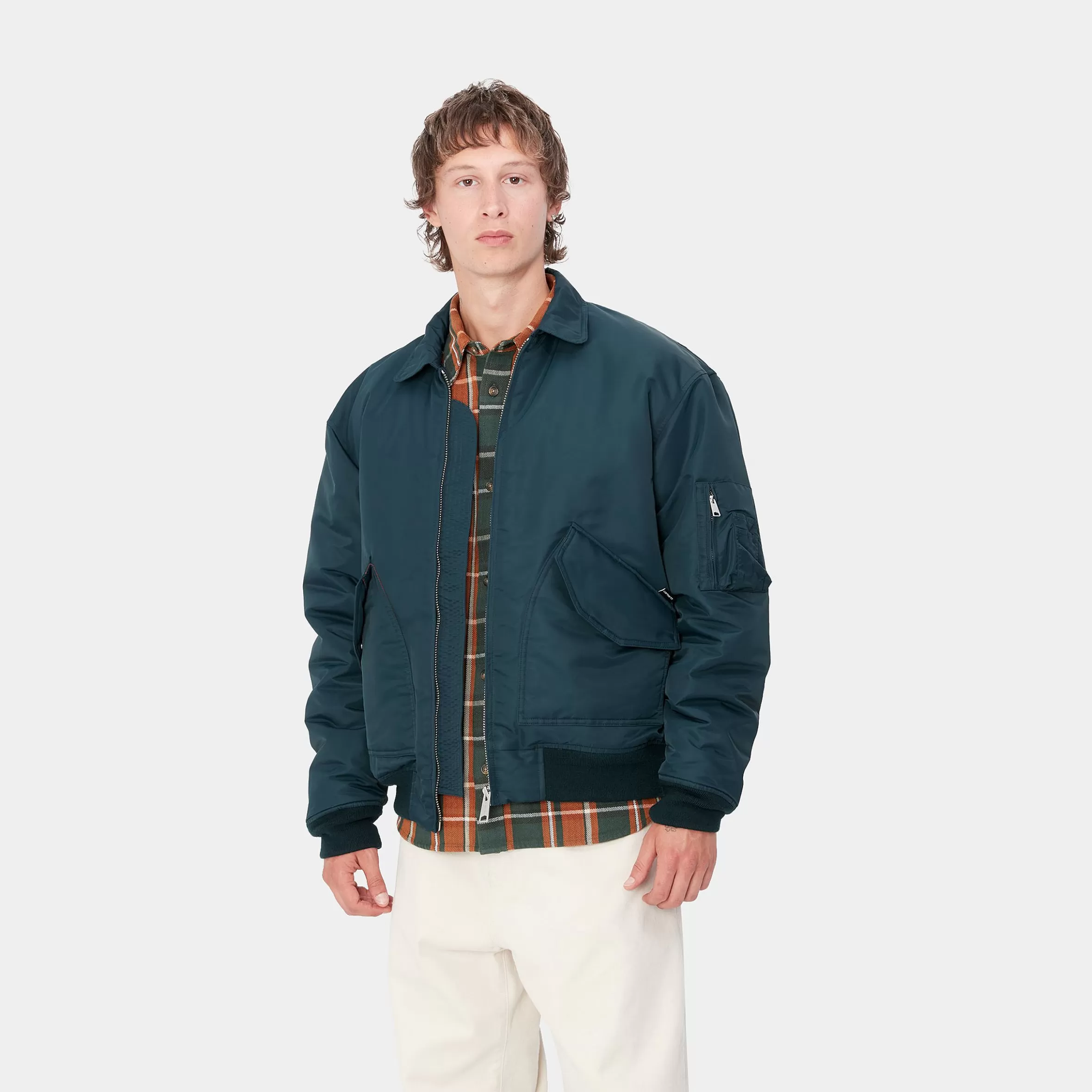 Carhartt WIP Jacken & Mäntel>Olten Bomber Duck Blue / Turmeric