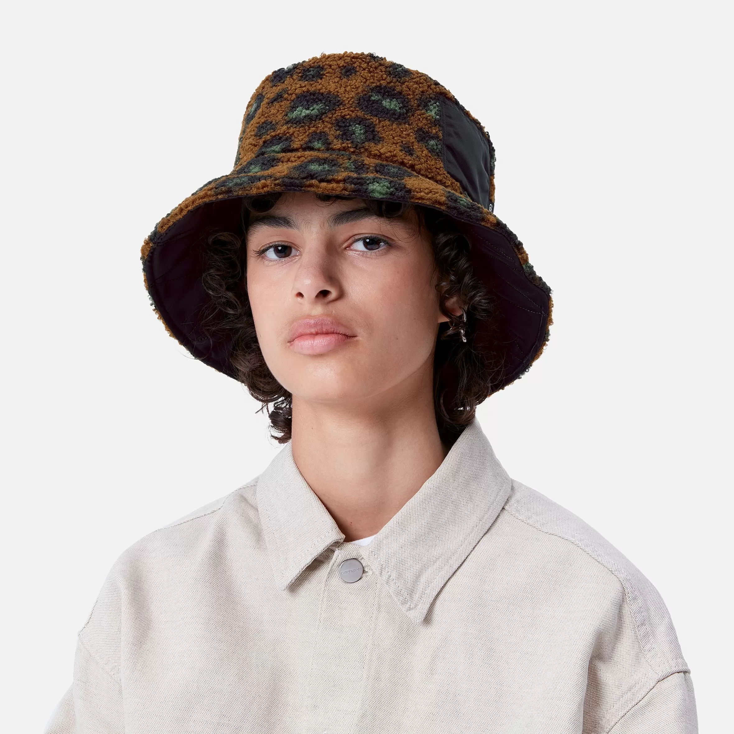 Carhartt WIP Accessoires | Accessoires>Orla Bucket Hat Camo Leo Jacquard, Tamarind / Black