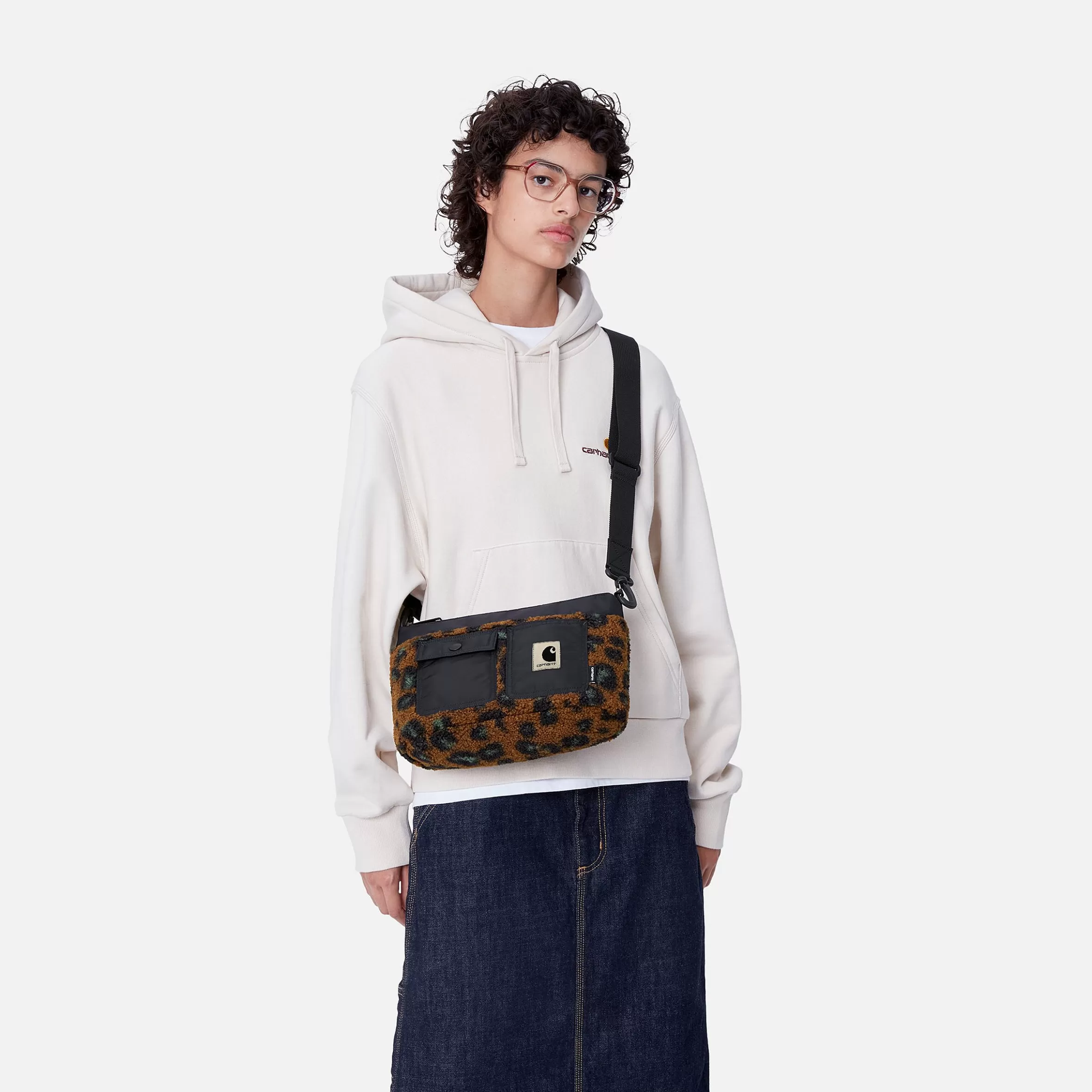 Carhartt WIP Accessoires | Accessoires>Orla Strap Bag Camo Leo Jacquard, Tamarind / Black