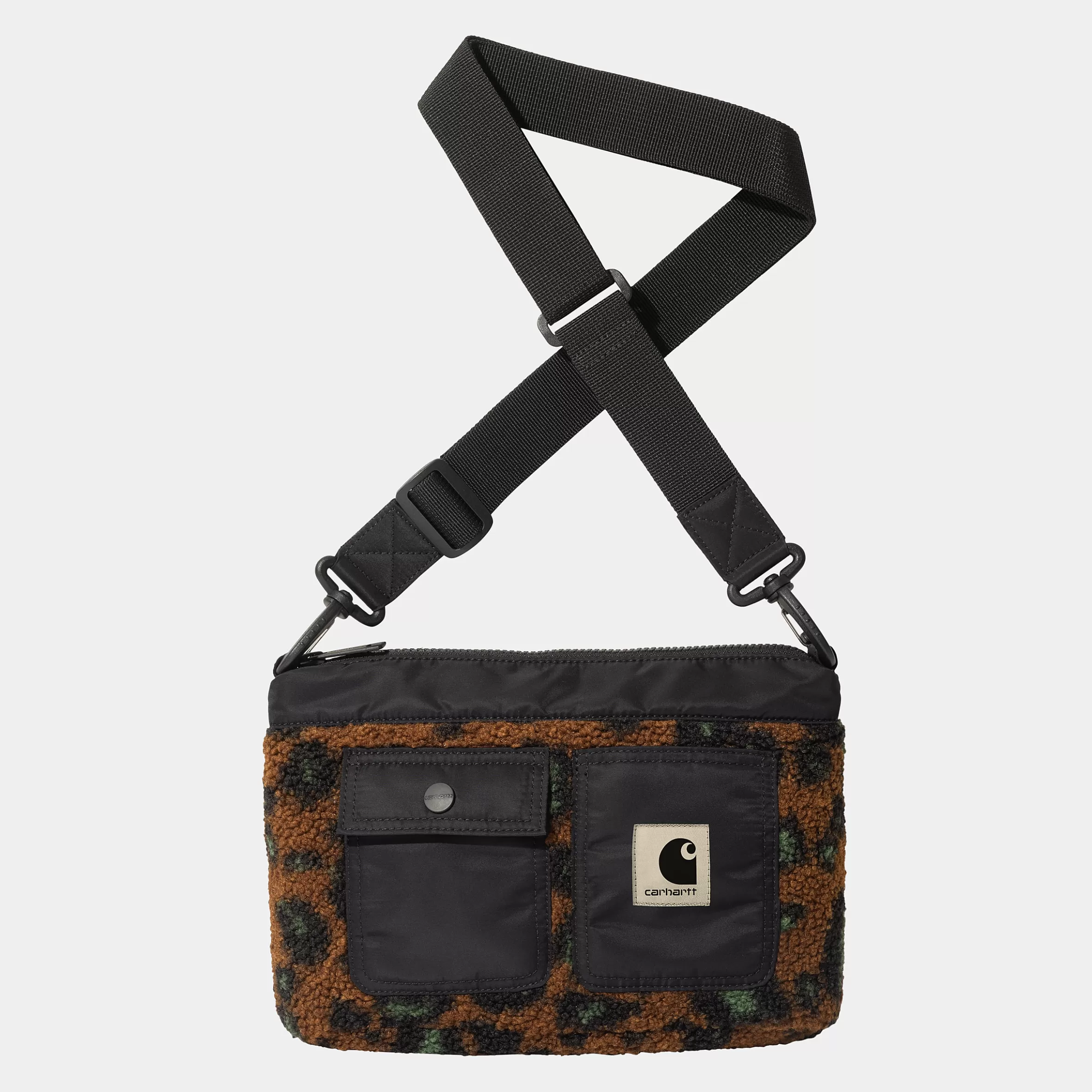 Carhartt WIP Accessoires | Accessoires>Orla Strap Bag Camo Leo Jacquard, Tamarind / Black