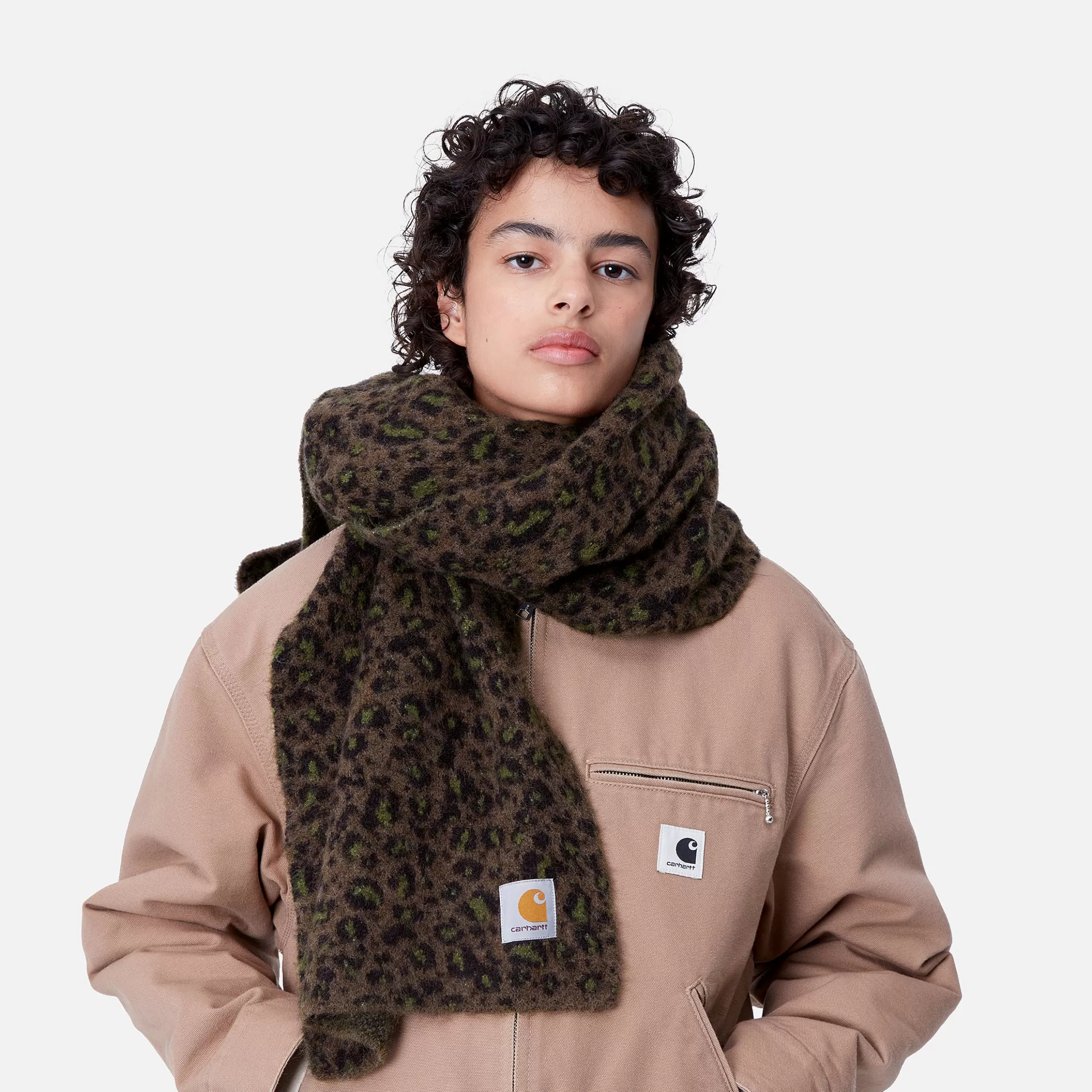 Carhartt WIP Accessoires | Accessoires>Palmer Scarf Camo Leo Jacquard, Tamarind