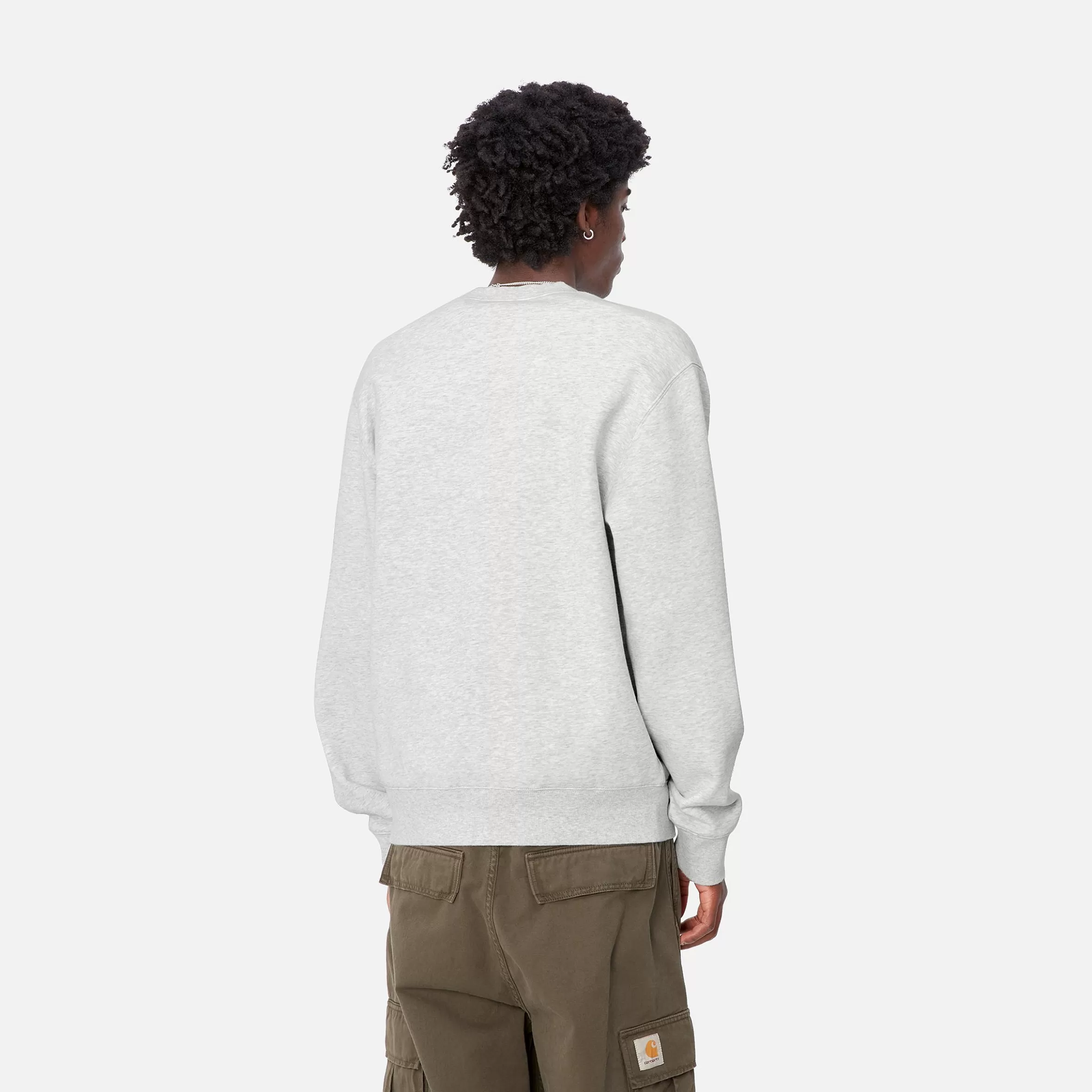 Carhartt WIP Sweats>Pepe Be Nice Sweat Ash Heather / Black