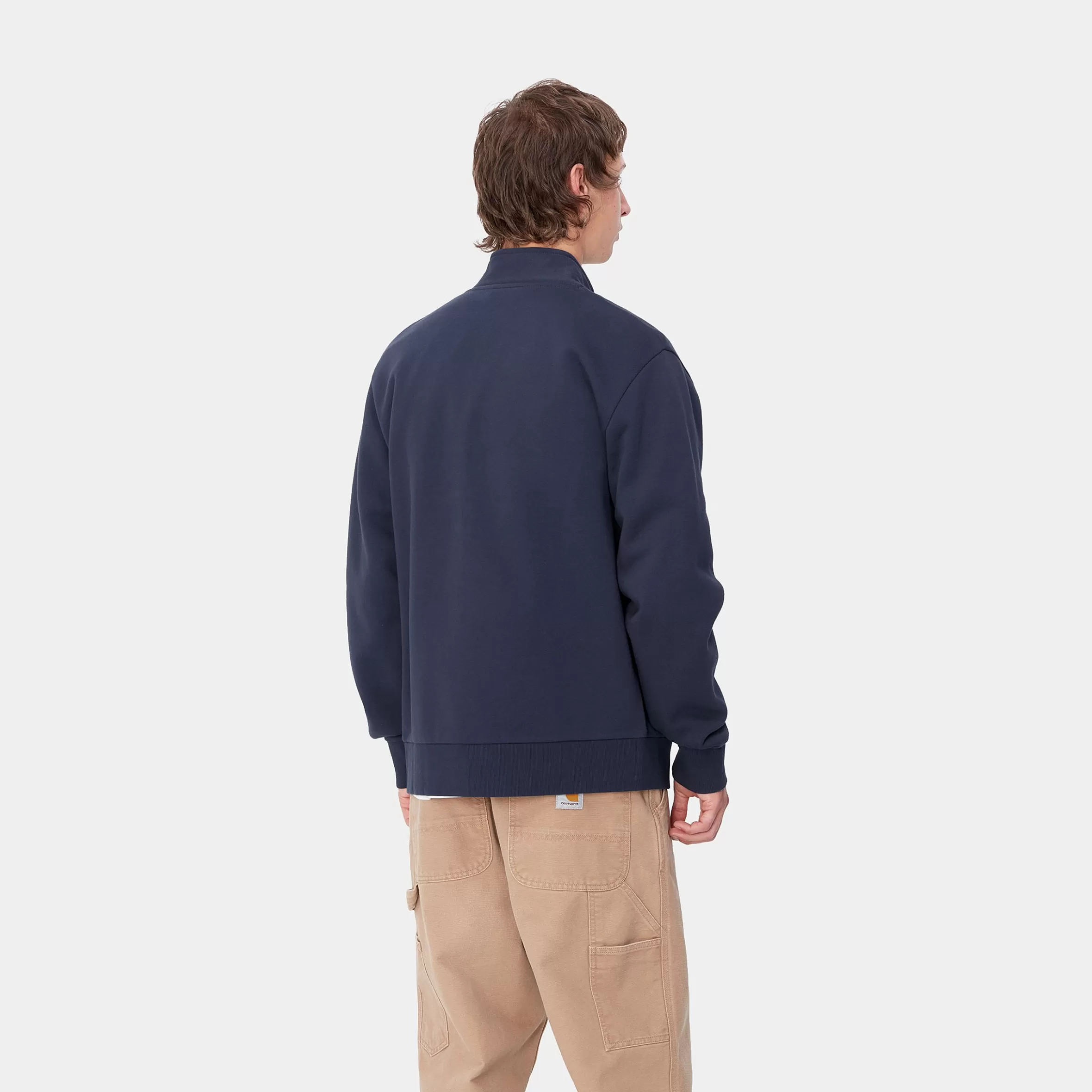 Carhartt WIP Sweats>Script Embroidery Jacket Air Force Blue / White