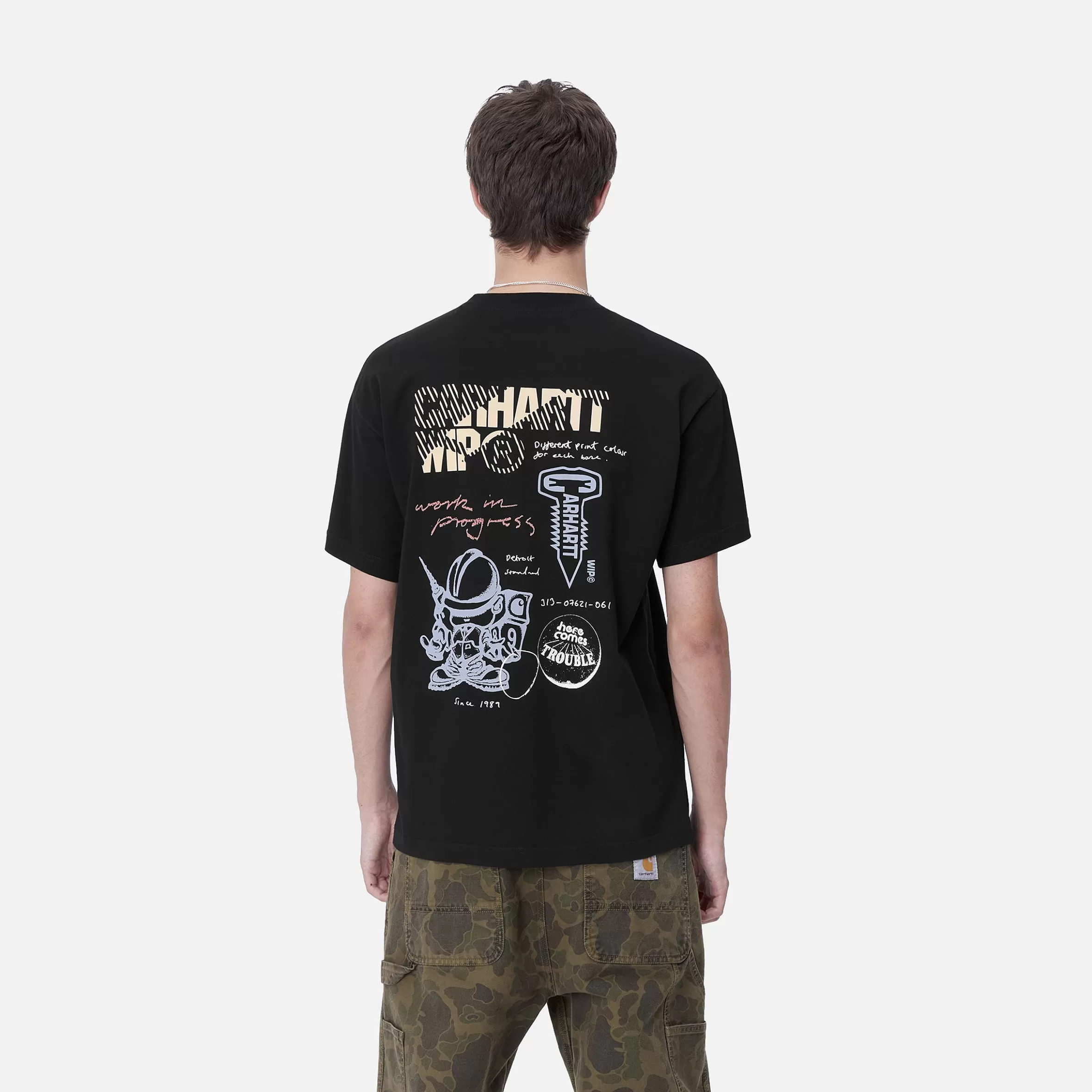 Carhartt WIP T-Shirts & Polos>S/S Archivo T-Shirt Black