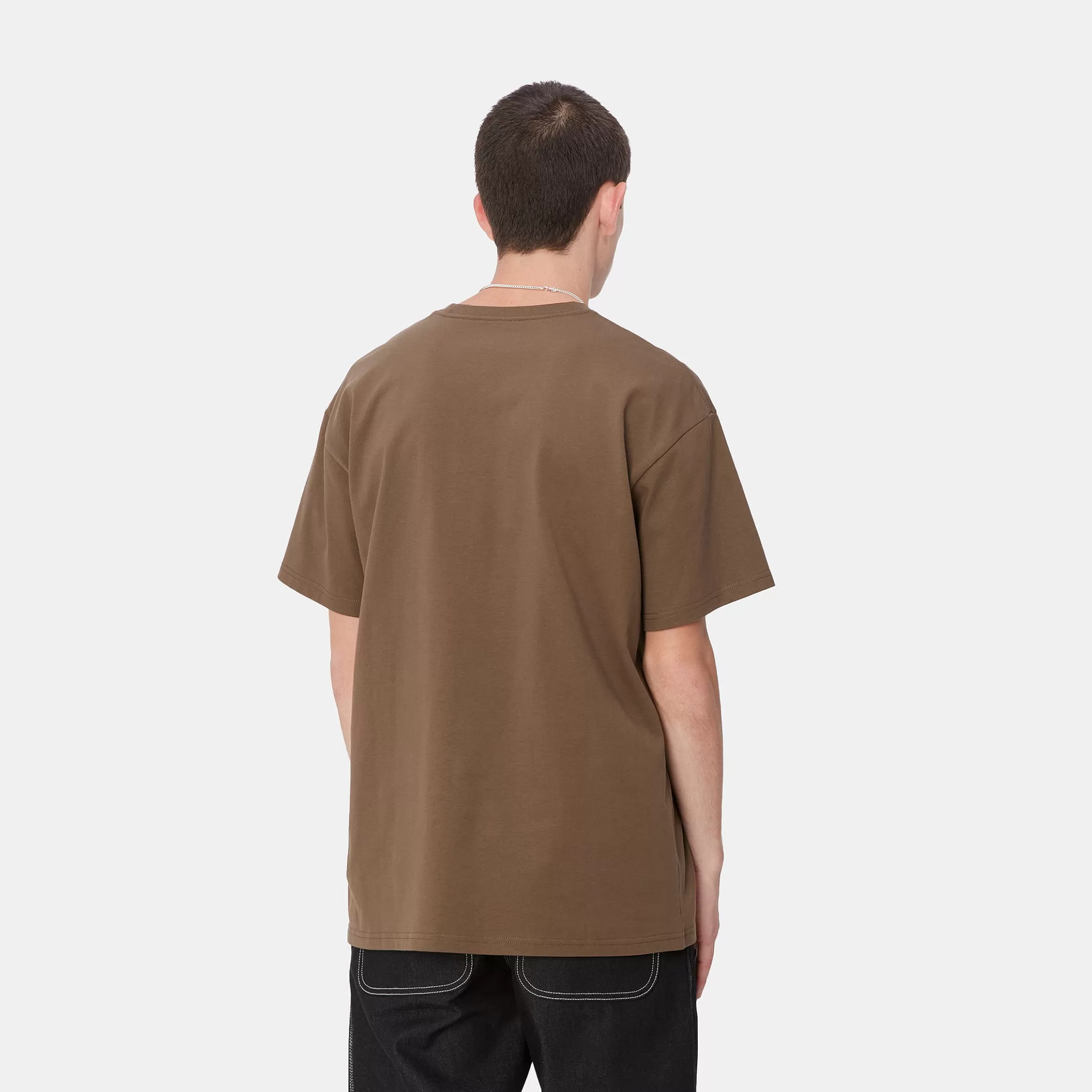 Carhartt WIP T-Shirts & Polos>S/S Chase T-Shirt Chocolate / Gold