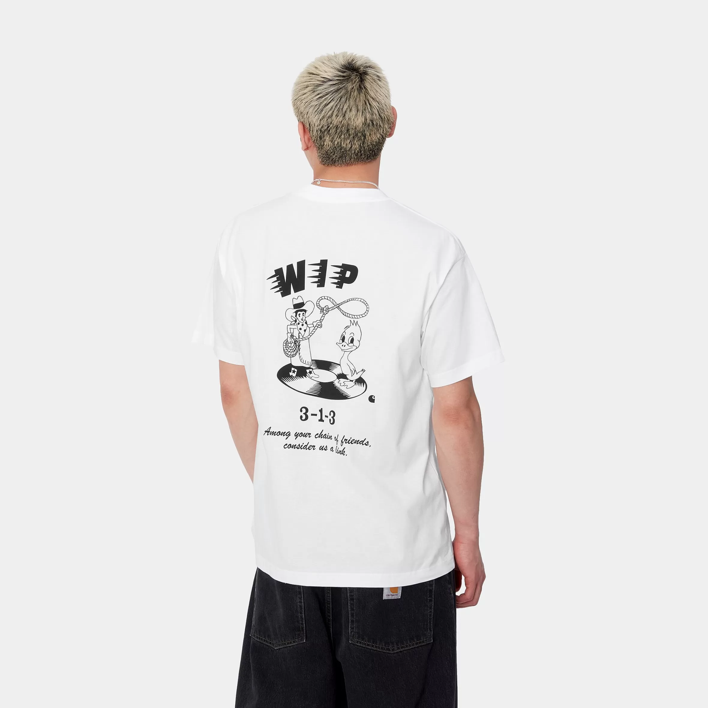 Carhartt WIP T-Shirts & Polos>S/S Friendship T-Shirt White / Black